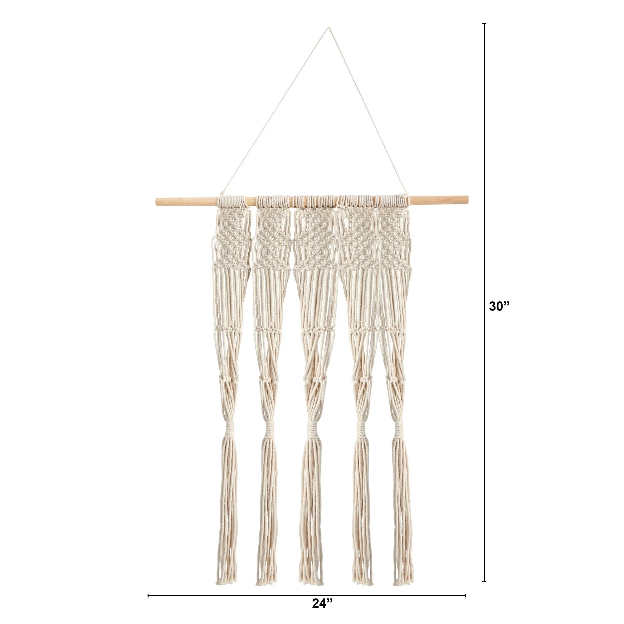 2.5’ x 2’ Hand Woven Macrame Wall Hanging Decor - Image 2