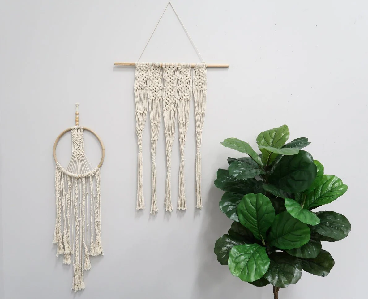 2.5’ x 2’ Hand Woven Macrame Wall Hanging Decor - Image 7