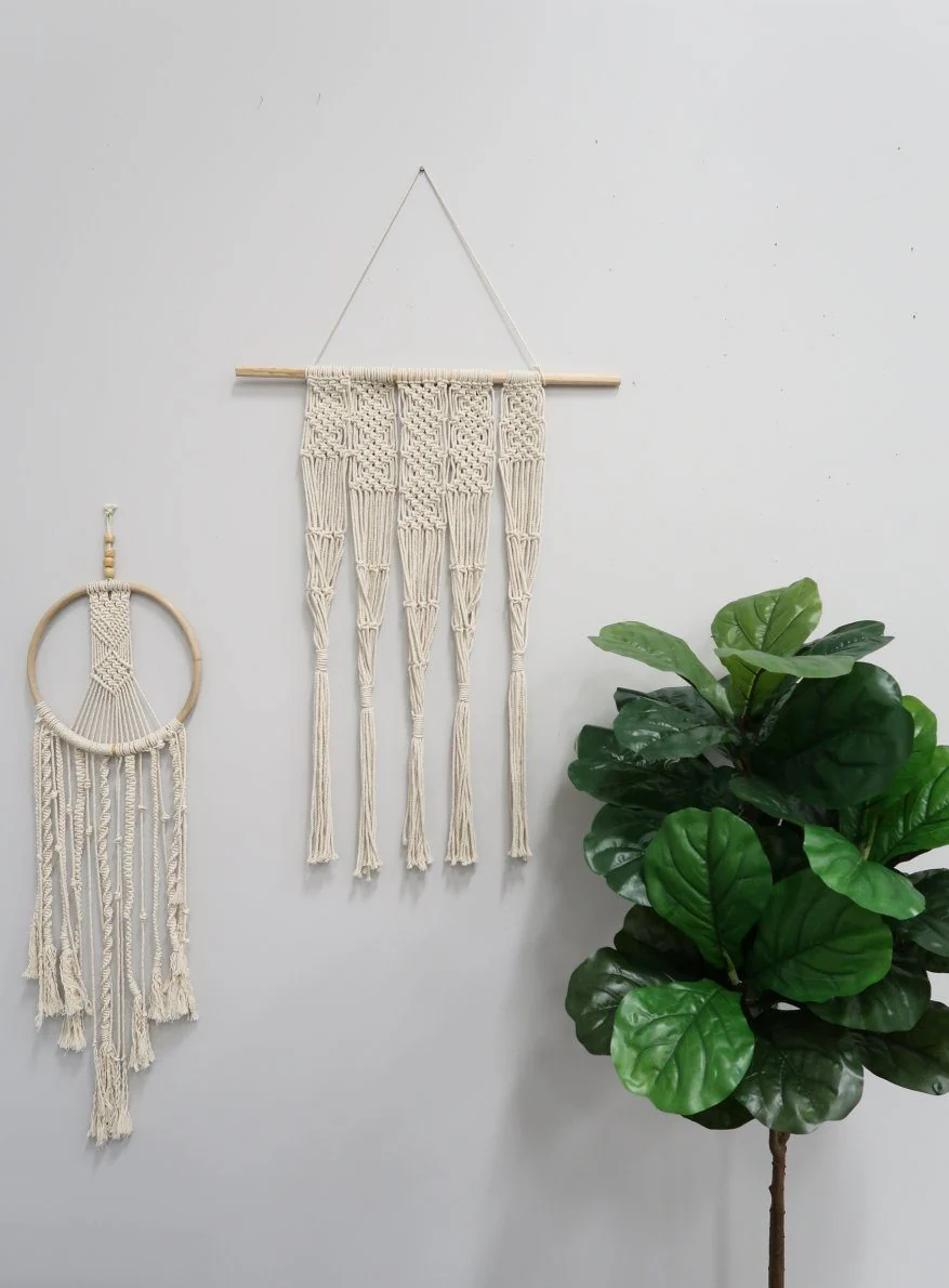 2.5’ x 2’ Hand Woven Macrame Wall Hanging Decor - Image 8