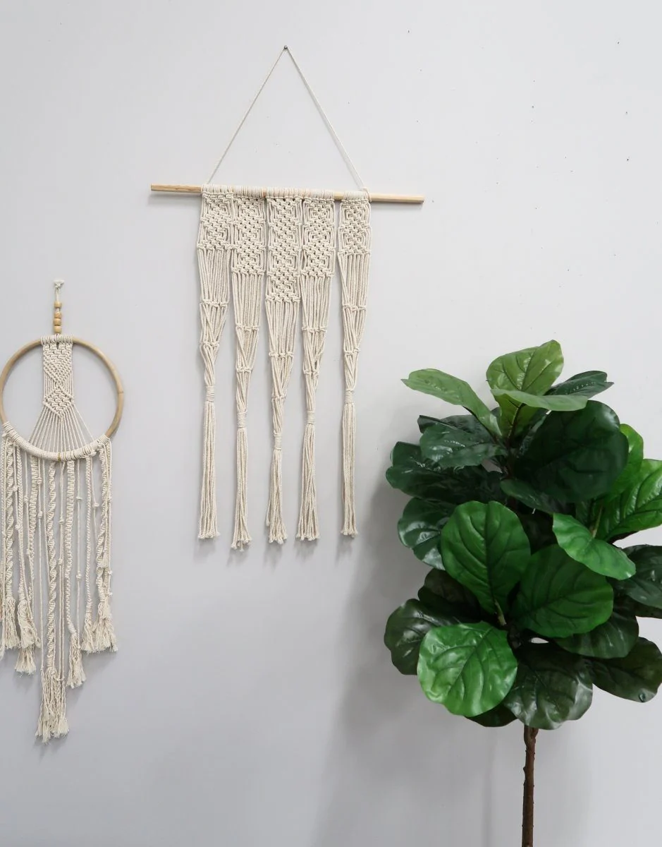 2.5’ x 2’ Hand Woven Macrame Wall Hanging Decor - Image 9
