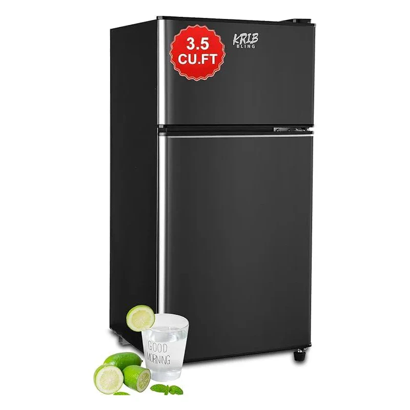 2.9 Cu.Ft Mini Fridge with Freezer Small Energy-Saving Double Door Refrigerator - Image 7