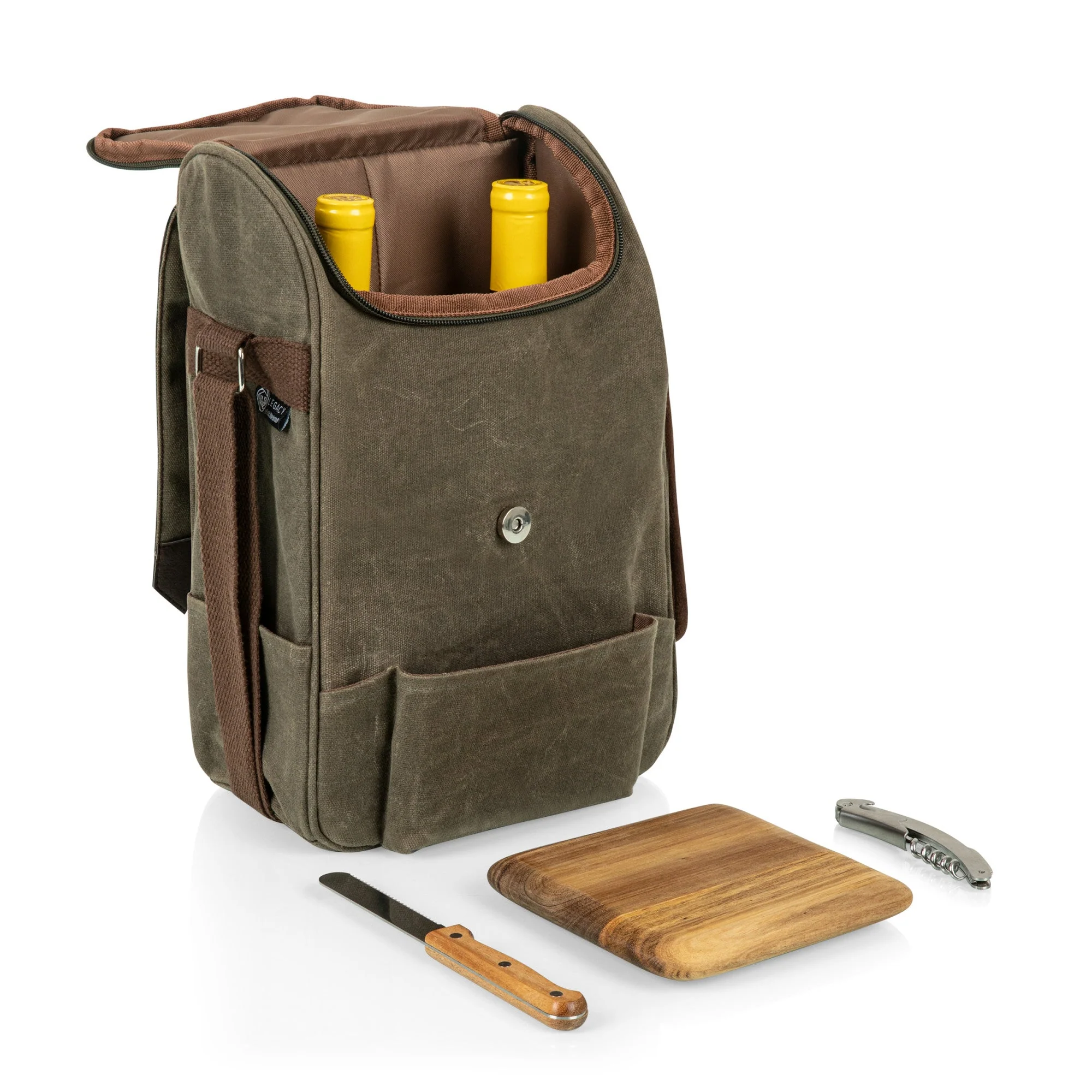 2 Bottle Insulated Wine & Cheese Cooler Tote - Image 10