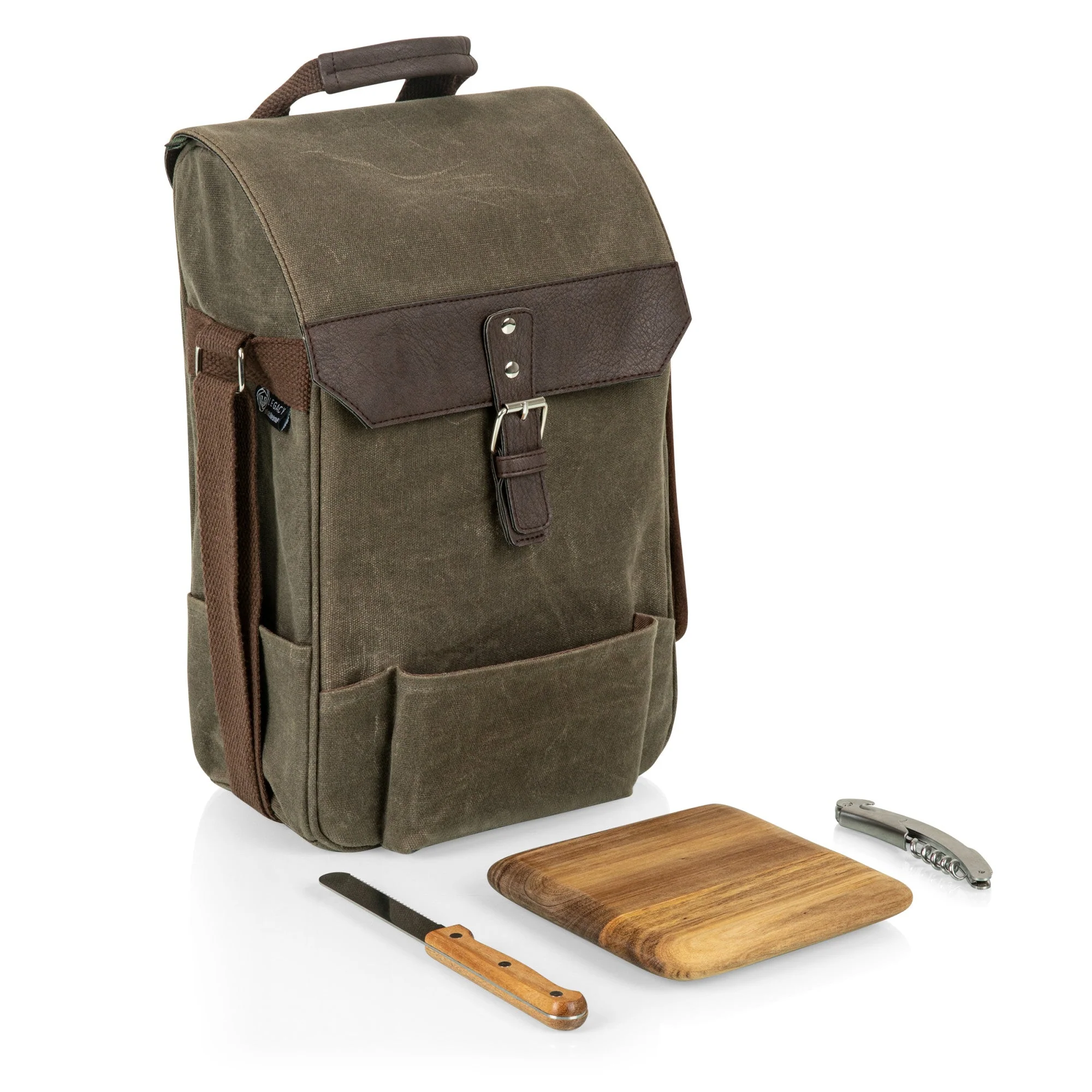 2 Bottle Insulated Wine & Cheese Cooler Tote - Image 6