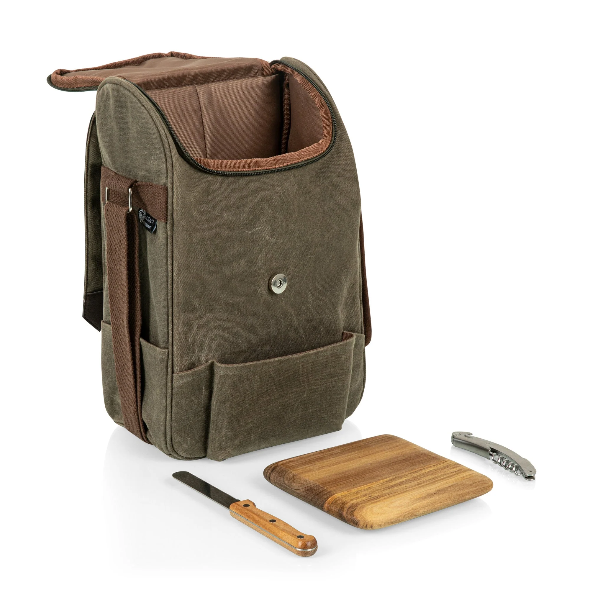 2 Bottle Insulated Wine & Cheese Cooler Tote - Image 7