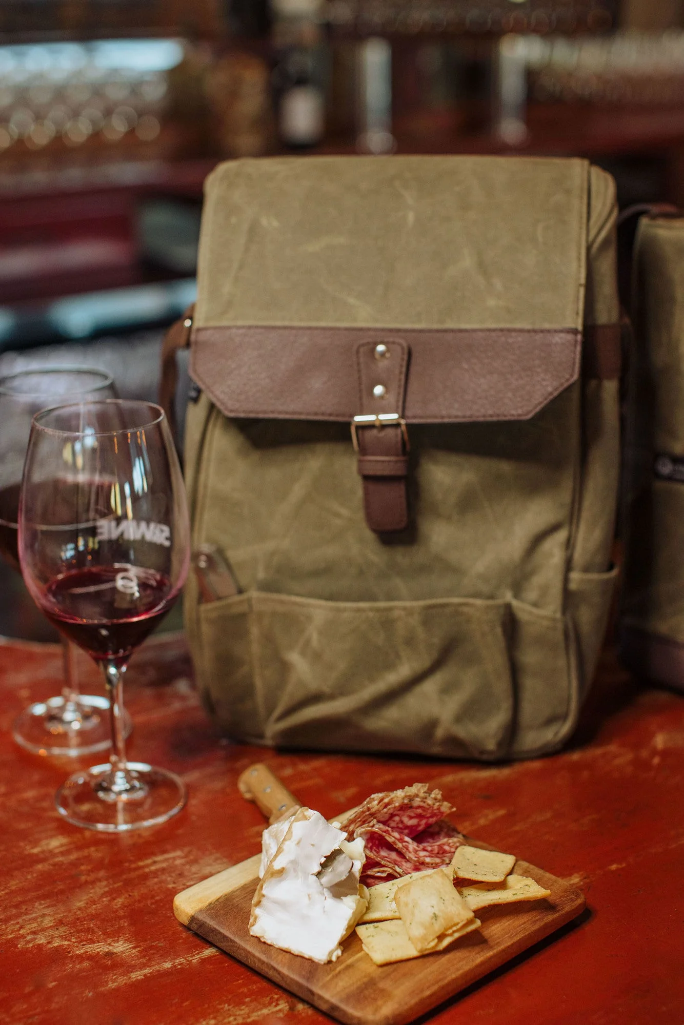 2 Bottle Insulated Wine & Cheese Cooler Tote - Image 9