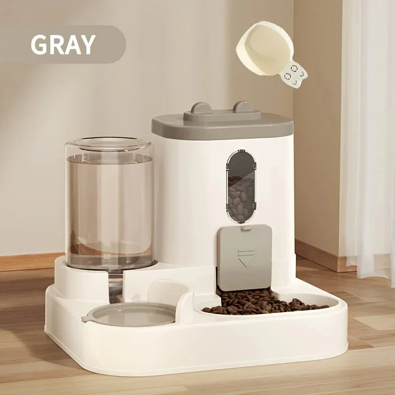 2 in 1 Automatic Pet Feeder with Water Dispenser Gravity Dog Cat Food Bowl - Image 3