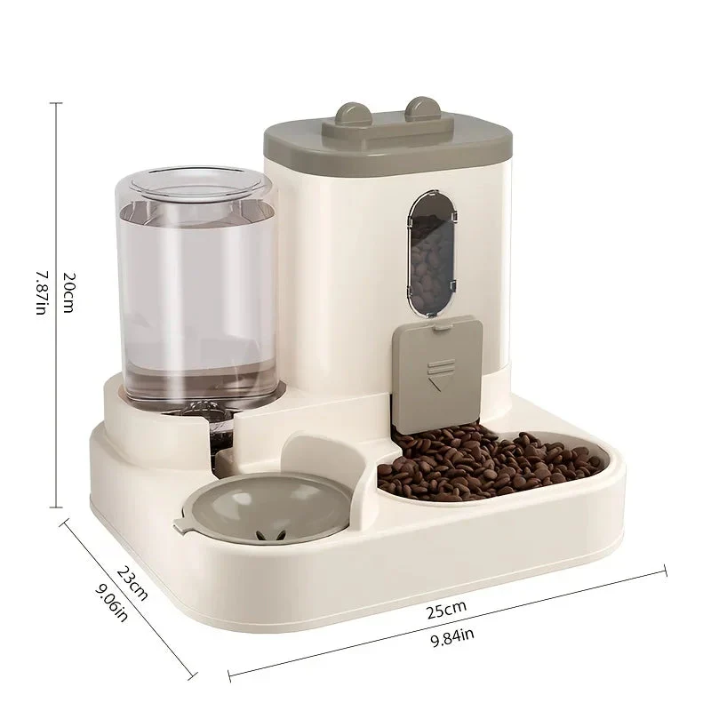 2 in 1 Automatic Pet Feeder with Water Dispenser Gravity Dog Cat Food Bowl - Image 4