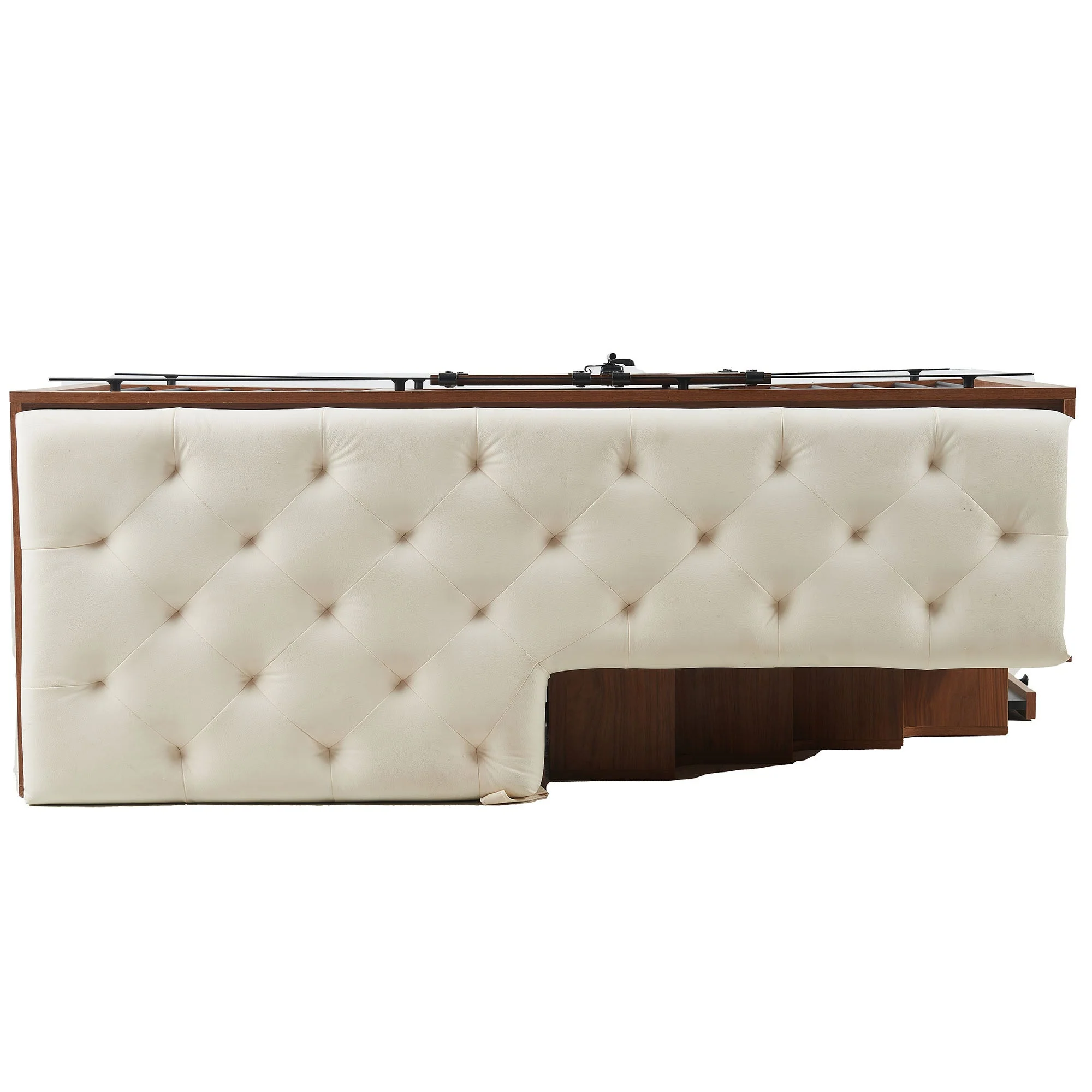 2 in 1 Dog Crate with Padded Seat Walnut 56'L Furniture Style - Image 11