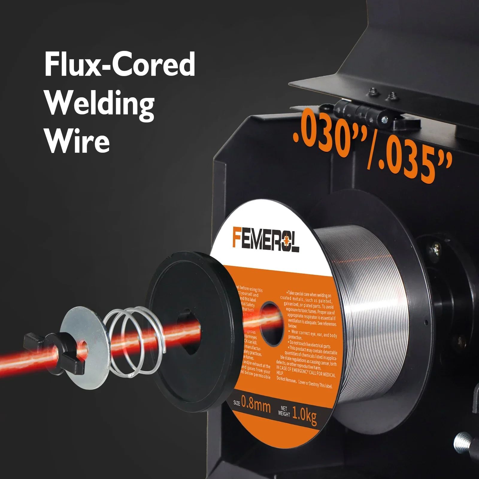 2-in-1 MIG Welder 130A Gasless Flux Core ARC IGBT Welding Machine for Home DIY - Image 4
