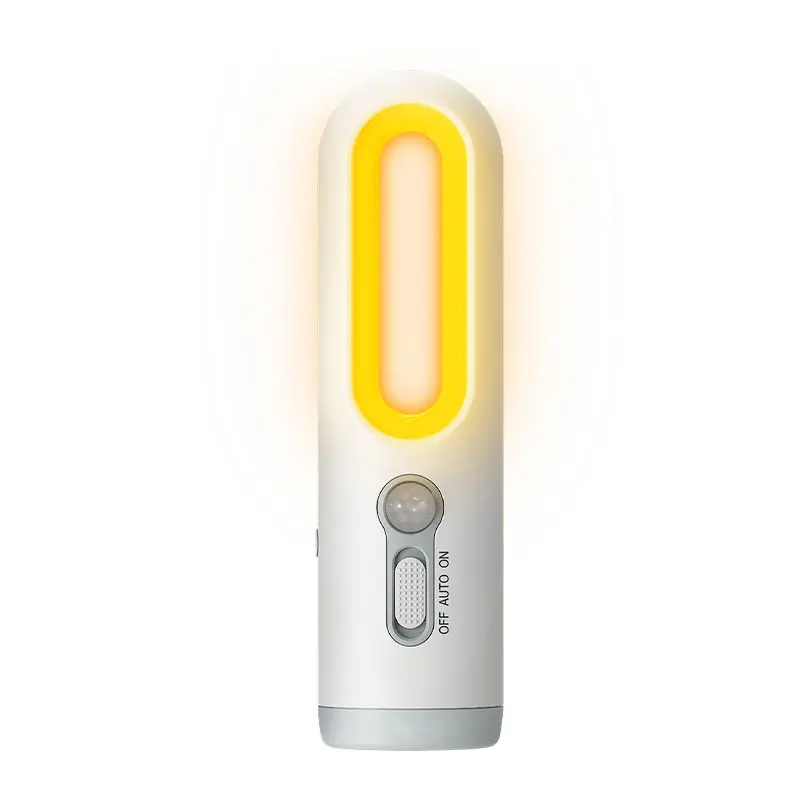 2 in 1 Motion Sensor Night Light Portable Flashlight Bedroom Bathroom Bedside Lamp - Image 6