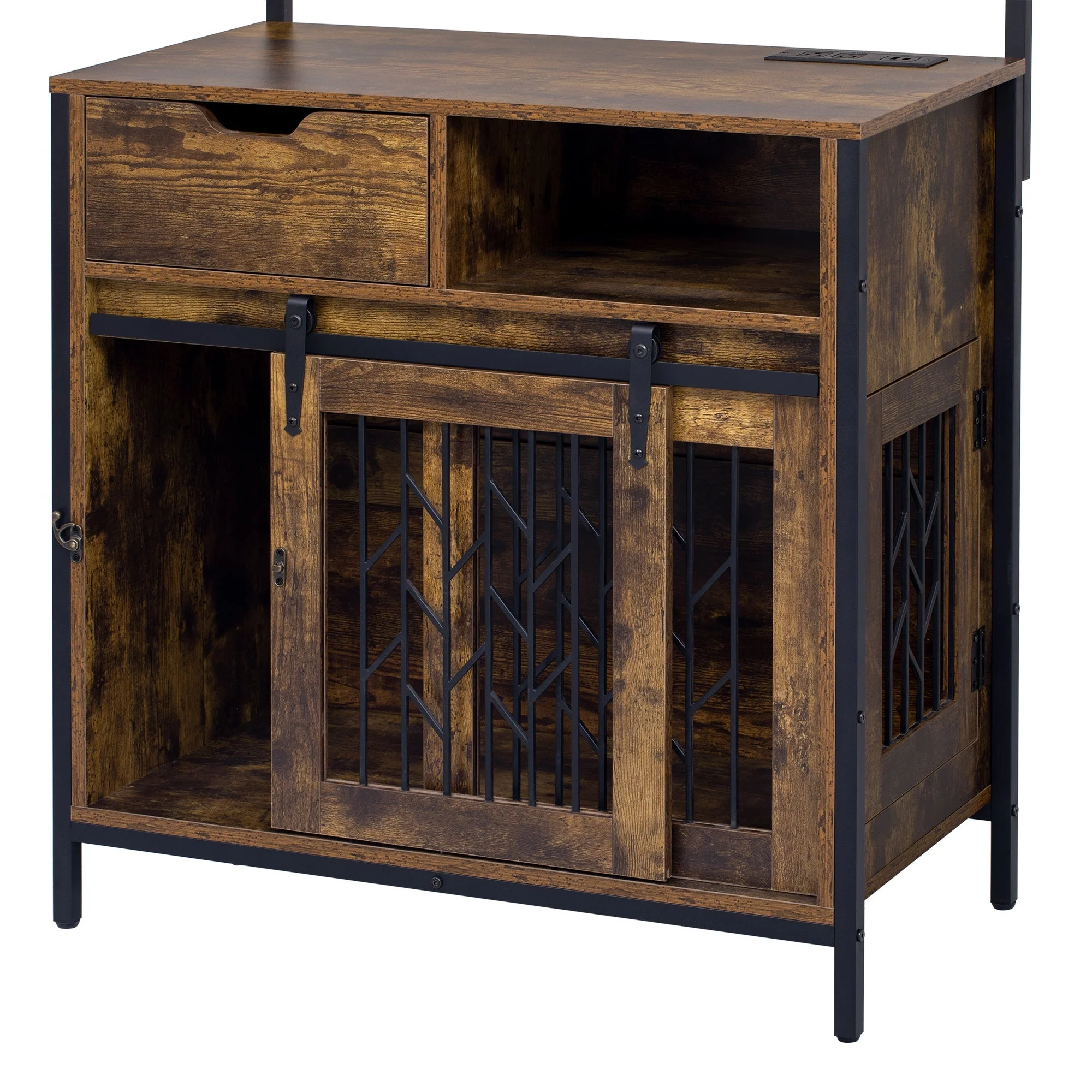 2 in 1 Pet Friendly Dog Crate Composite Desk Hutch - Image 11