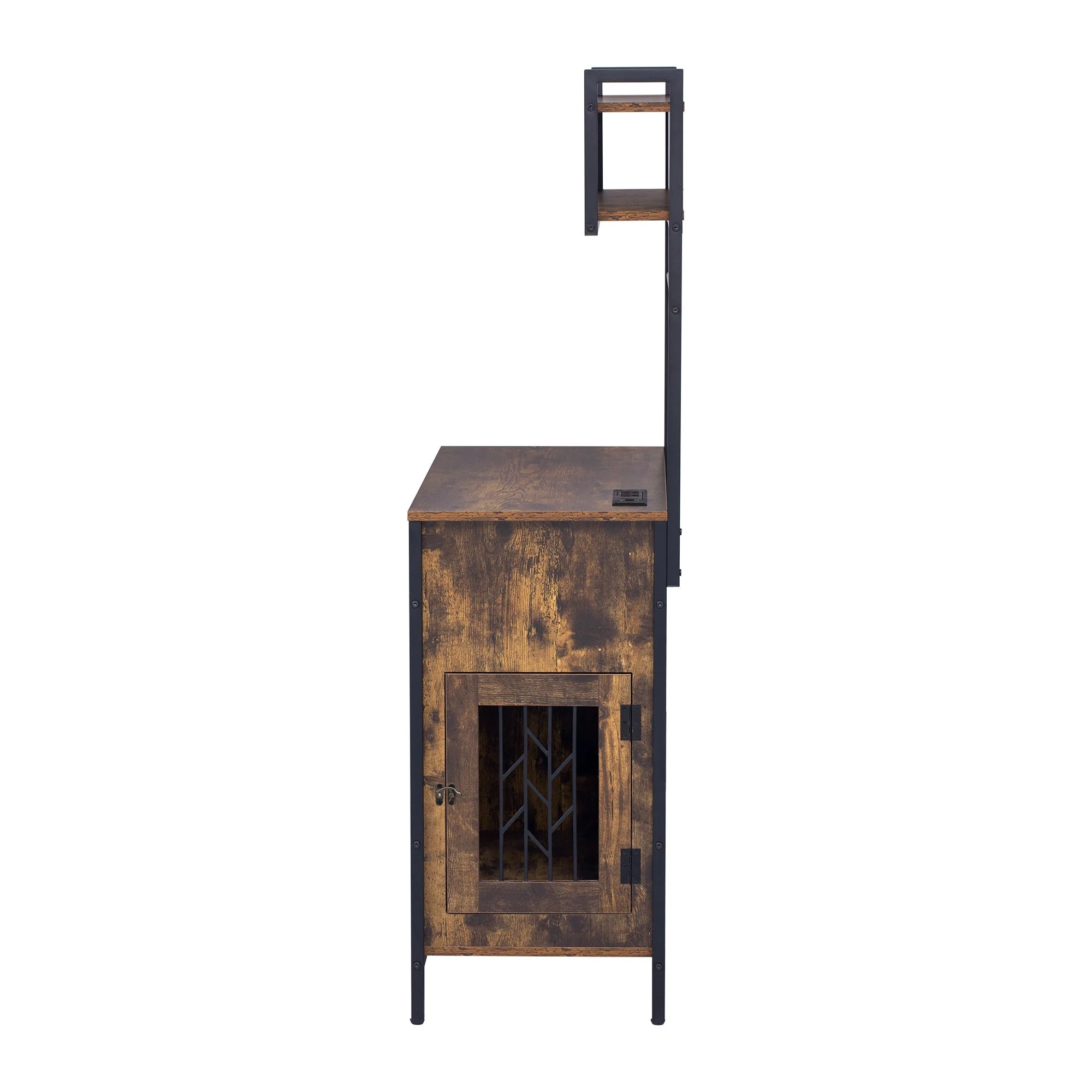 2 in 1 Pet Friendly Dog Crate Composite Desk Hutch - Image 8
