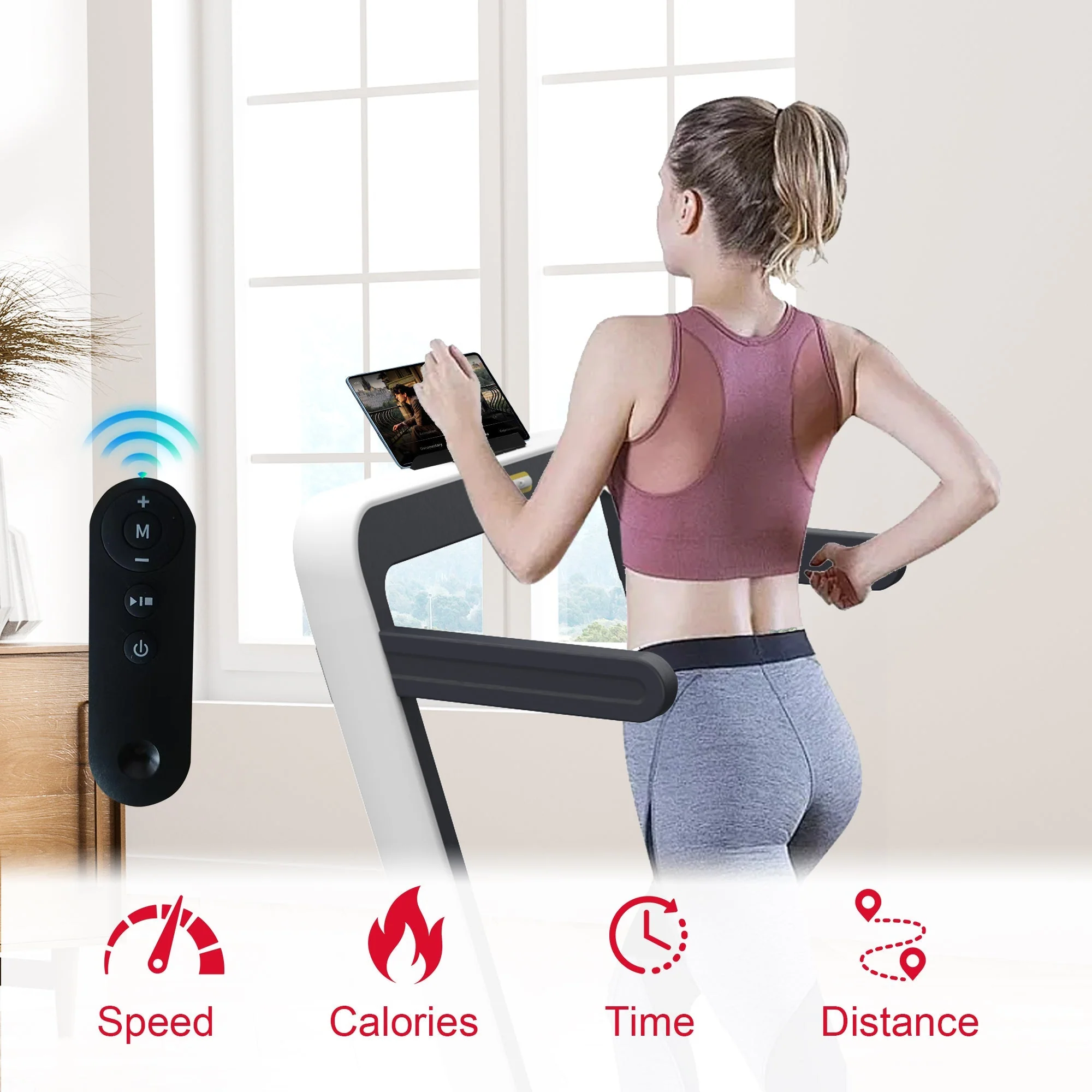 2 in 1 Under Desk Treadmill 2.5HP Folding Electric Machine - Image 2