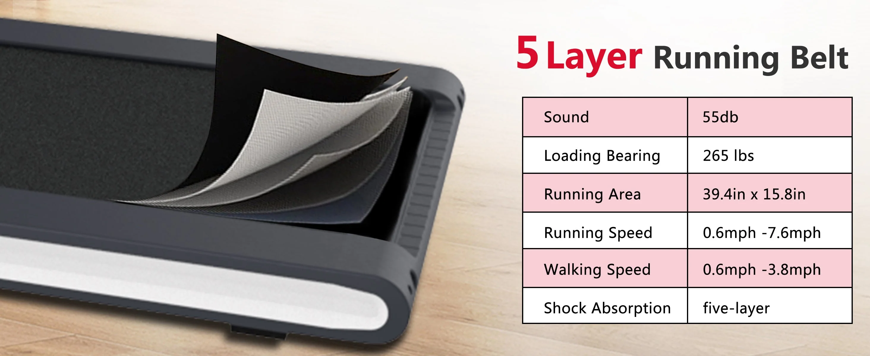 2 in 1 Under Desk Treadmill 2.5HP Folding Electric Machine - Image 6