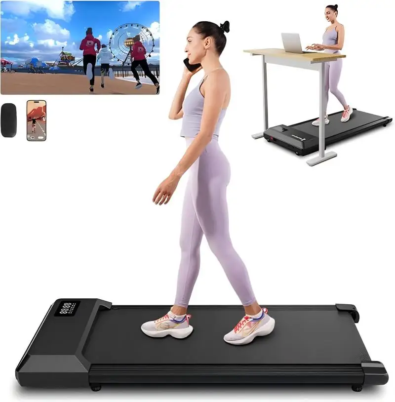 2-in-1 Under Desk Treadmill 2.5HP Walking Pad for Home Office with APP & Remote - Image 7