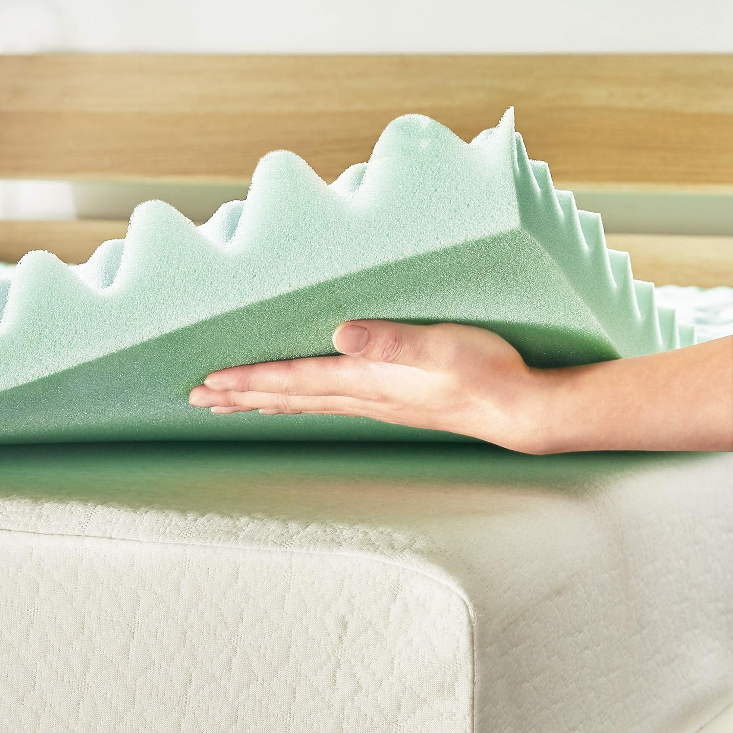 2 Inch 7-Zone Memory Foam Mattress Topper with Calming Aloe Infusion - Image 4