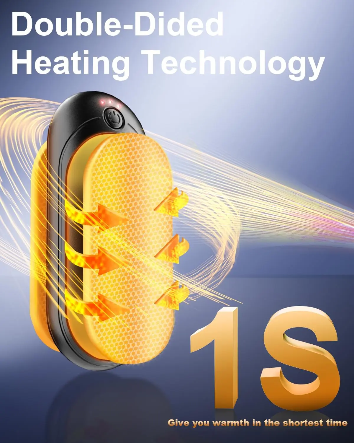 2-Pack 14000mAh Rechargeable Hand Warmers – Portable Pocket Heater for Winter - Image 4