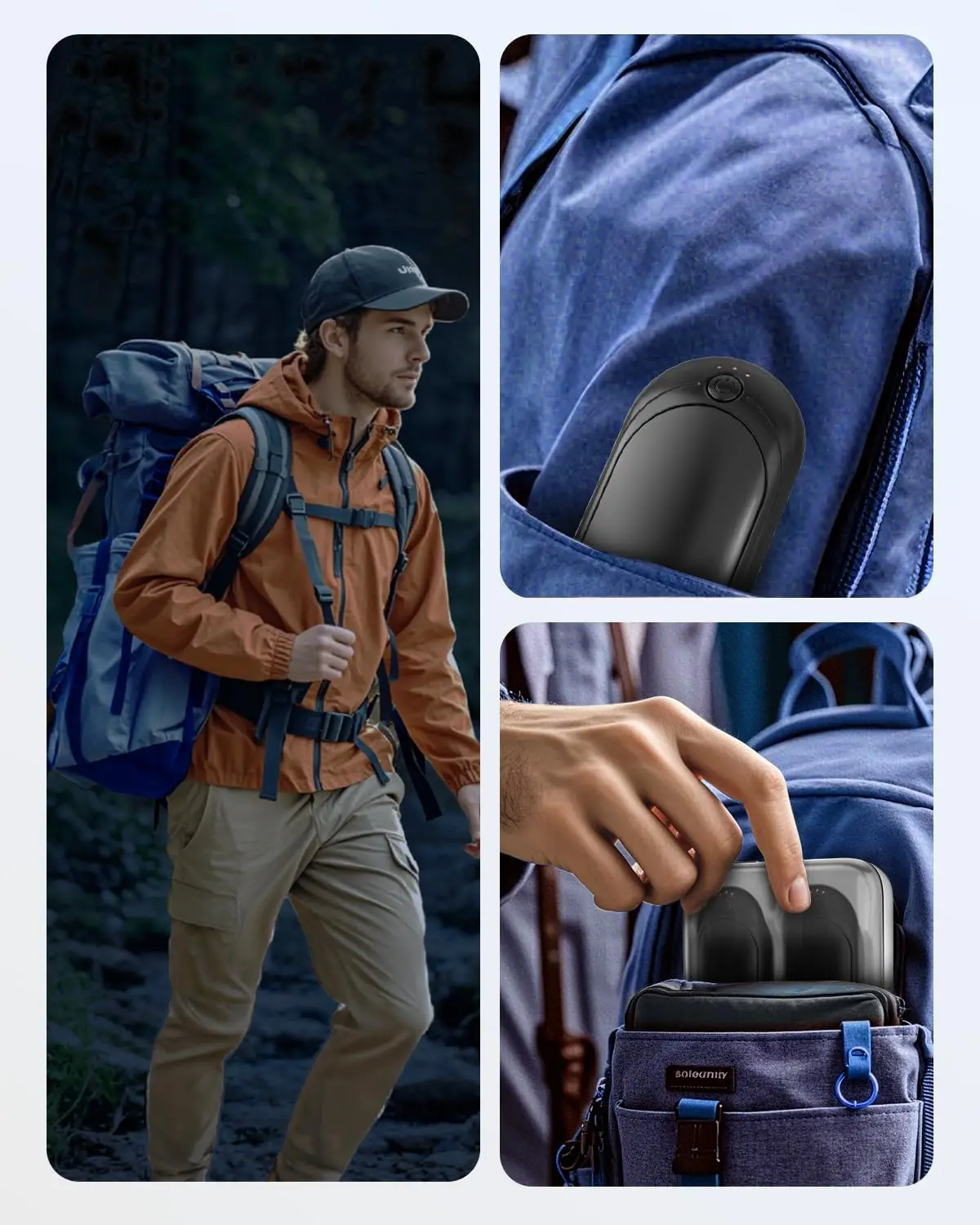 2-Pack 14000mAh Rechargeable Hand Warmers – Portable Pocket Heater for Winter - Image 6