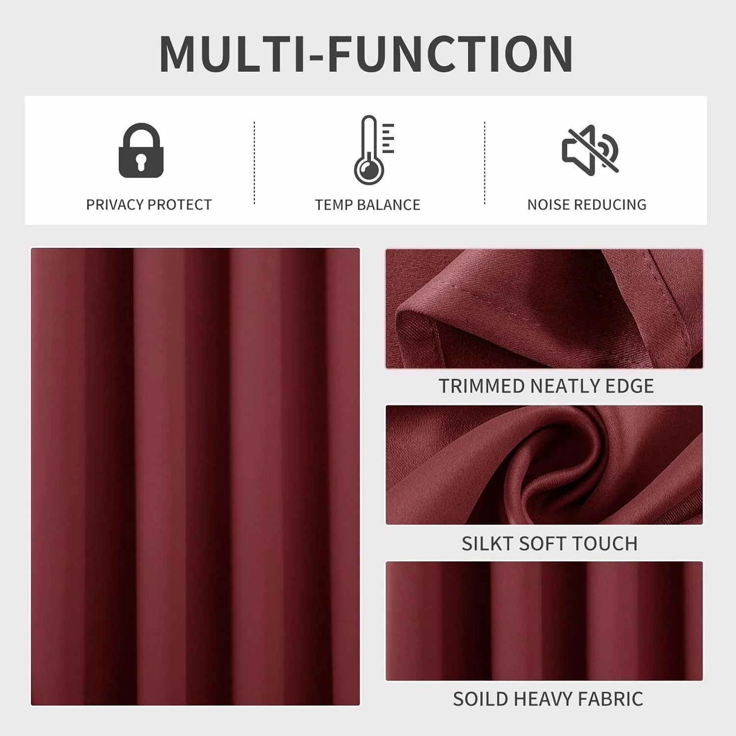 2 Pack - 55" x 84" Solid Thermal Blackout Panels (19 Colors) - Image 22