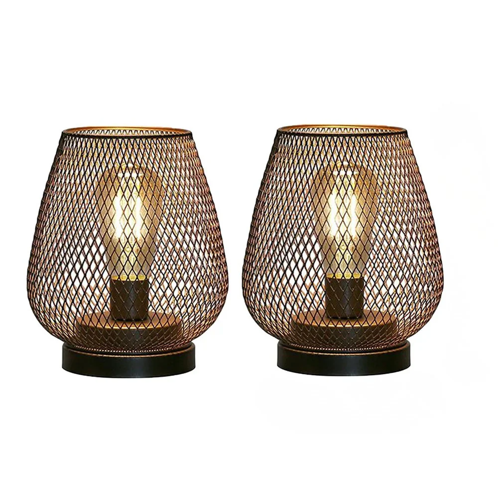 2 Pack Cordless LED Lantern Table Lamps Battery Powered Wireless Indoor Outdoor - Image 9