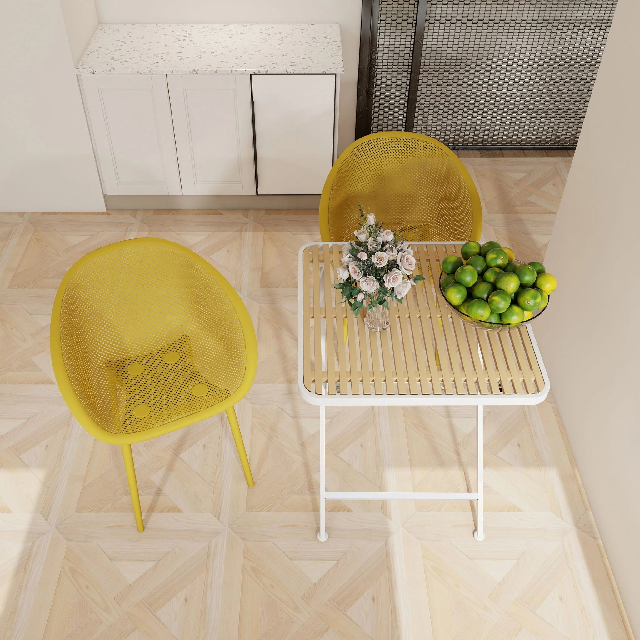 2 Pack Lounge Chair Set & Folding Square Table - Image 12