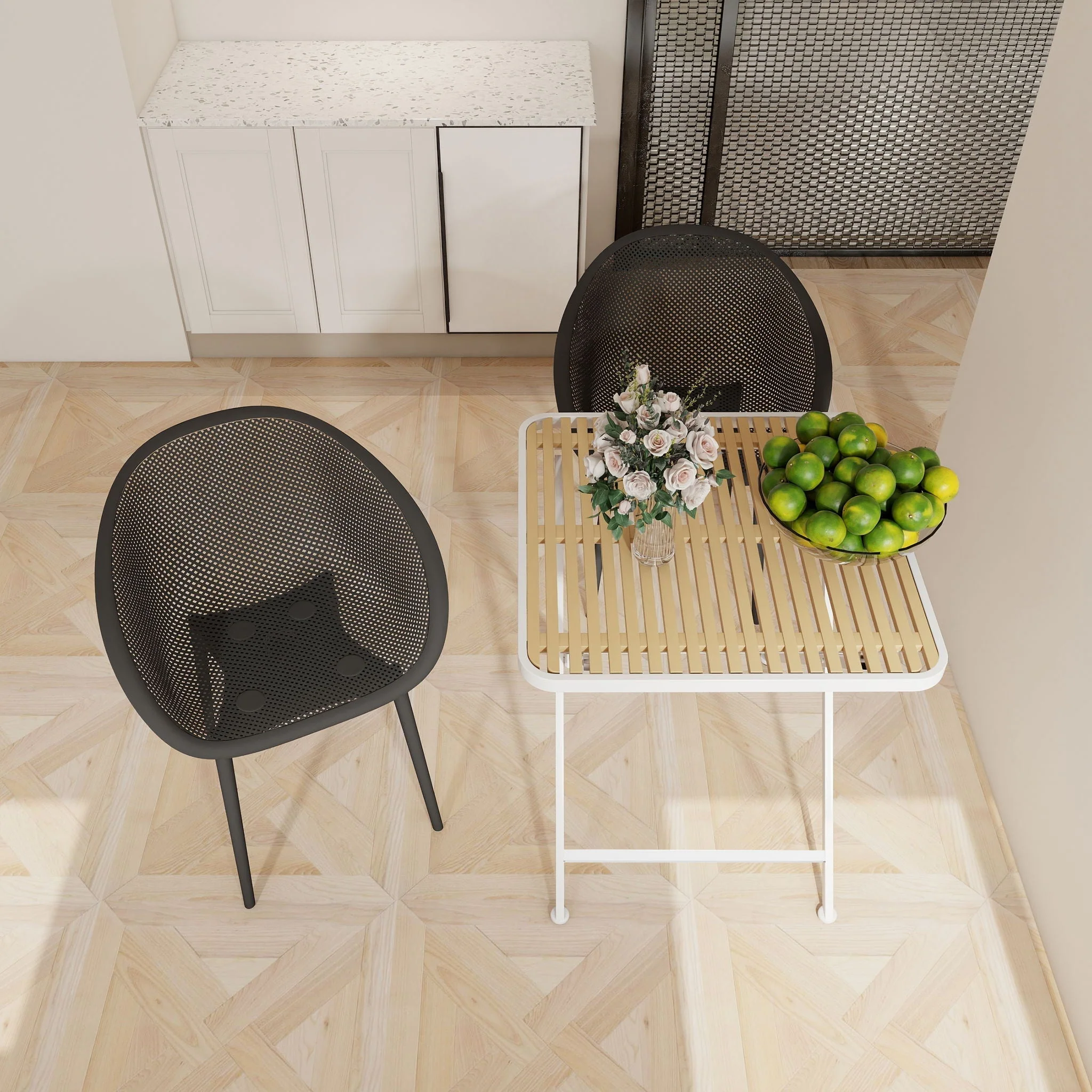 2 Pack Lounge Chair Set & Folding Square Table - Image 15