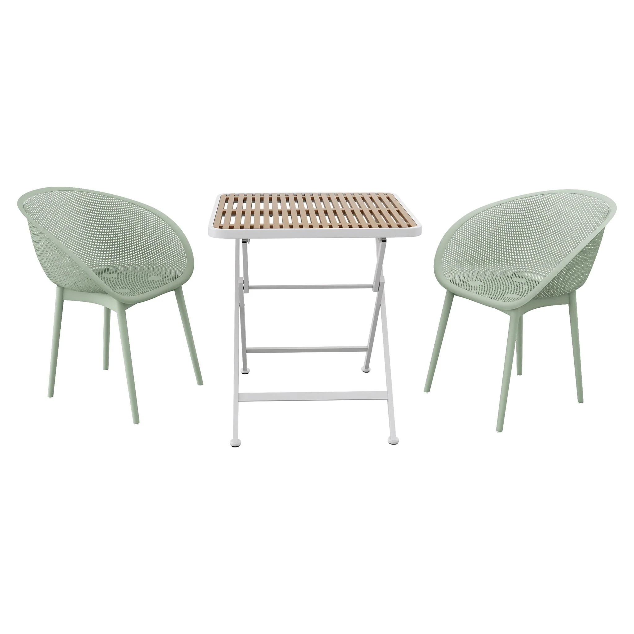 2 Pack Lounge Chair Set & Folding Square Table - Image 3