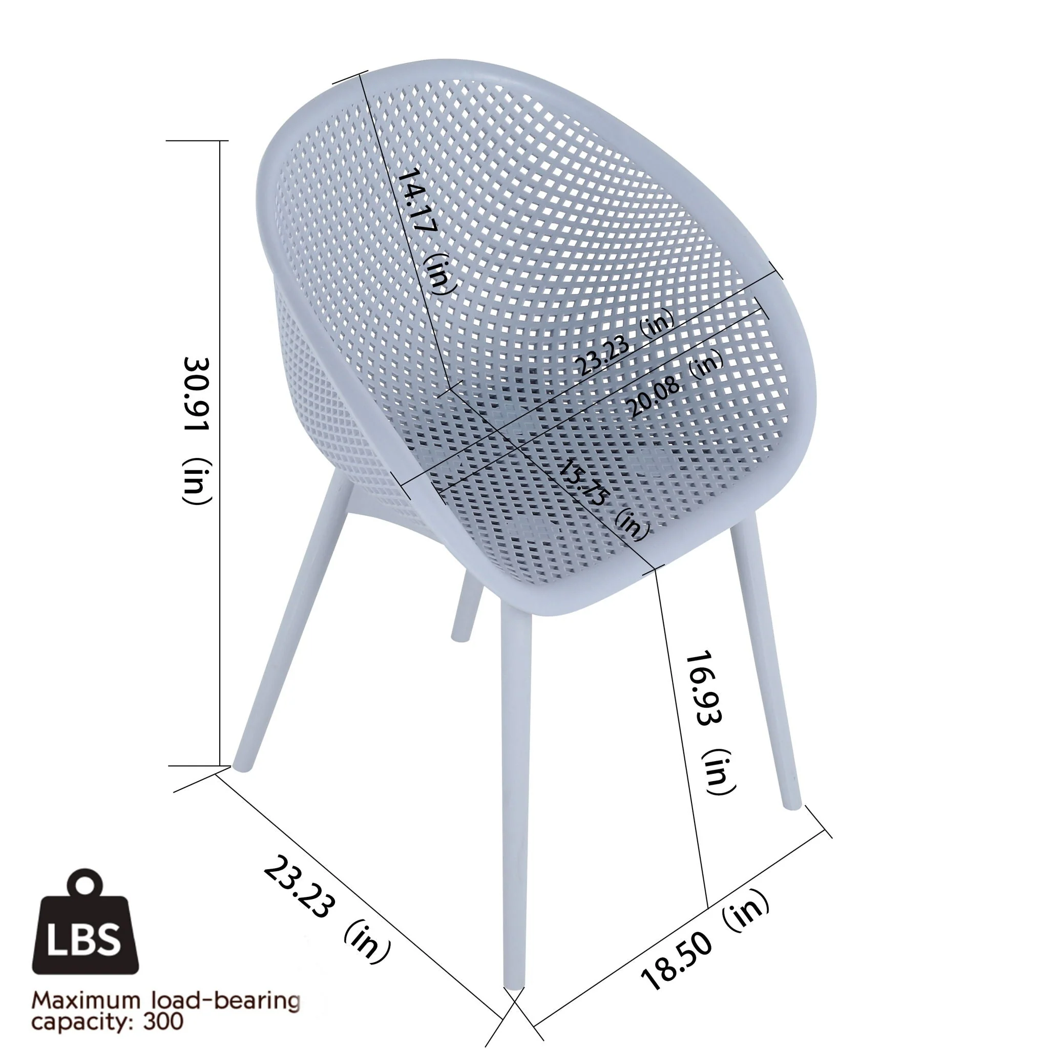 2 Pack Lounge Chair Set & Folding Square Table - Image 5