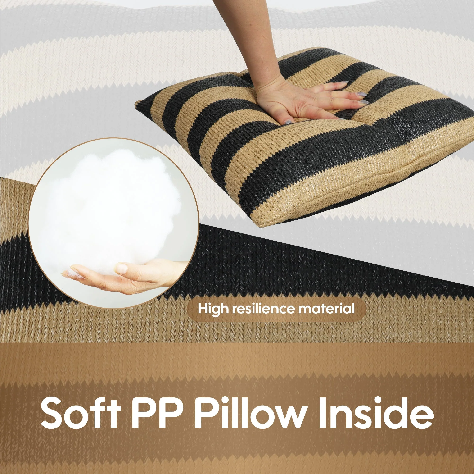 2 Pack Outdoor Throw Pillows, Patio Cushions (18x18 Inch) - Image 3