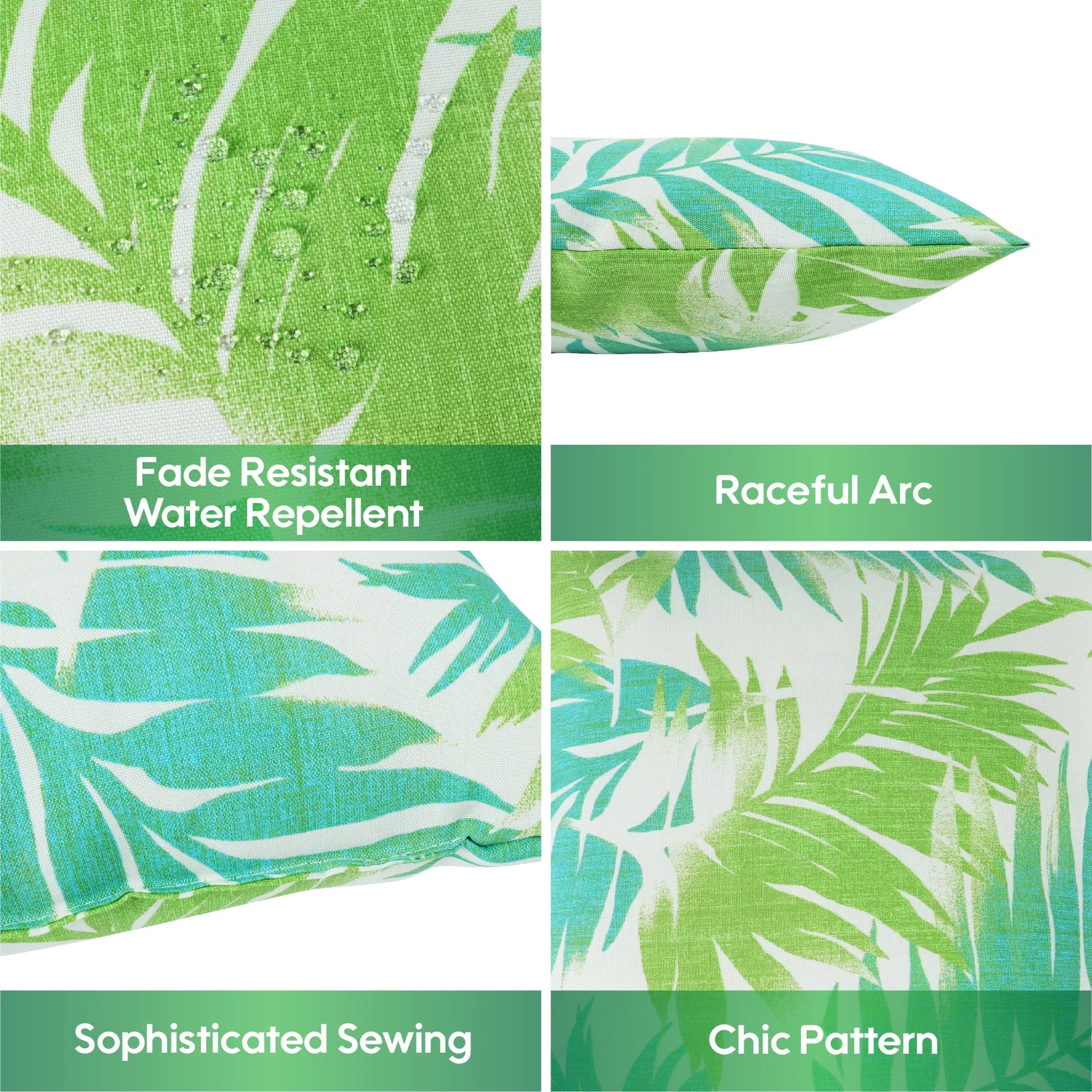 2 Pack Outdoor Throw Pillows, Waterproof & Fade-Resistant (18x18 Inch) - Image 5
