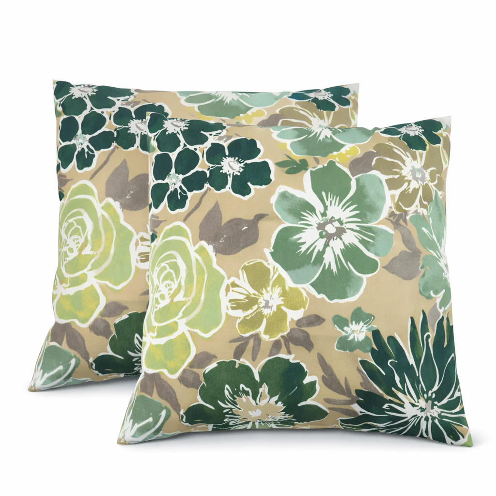 2 Pack Outdoor Throw Pillows, Waterproof & Fade-Resistant