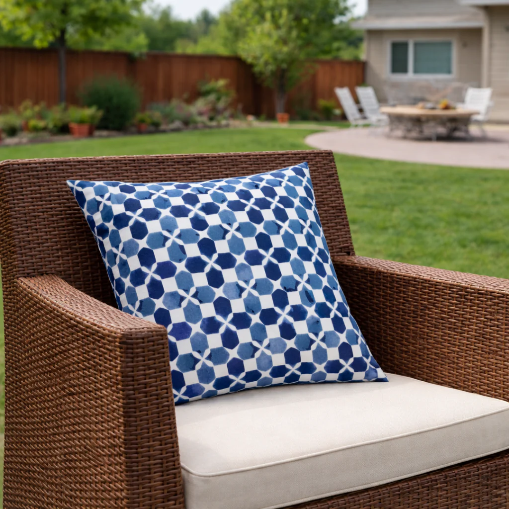 2 Pack Outdoor Throw Pillows, Waterproof & Fade-Resistant Patio Cushions (18x18 Inch) - Image 4