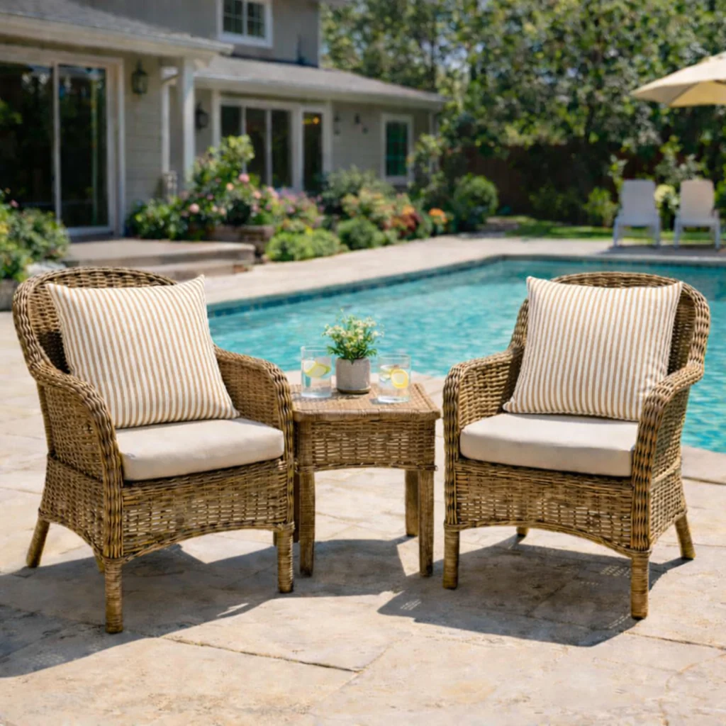 2 Pack Outdoor Throw Pillows, Waterproof & Fade-Resistant Patio Cushions (18x18 Inch) - Image 2