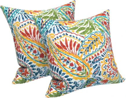 2 Pack Outdoor Throw Pillows, Waterproof & Fade-Resistant Patio Cushions (18x18 Inch) - Image 4