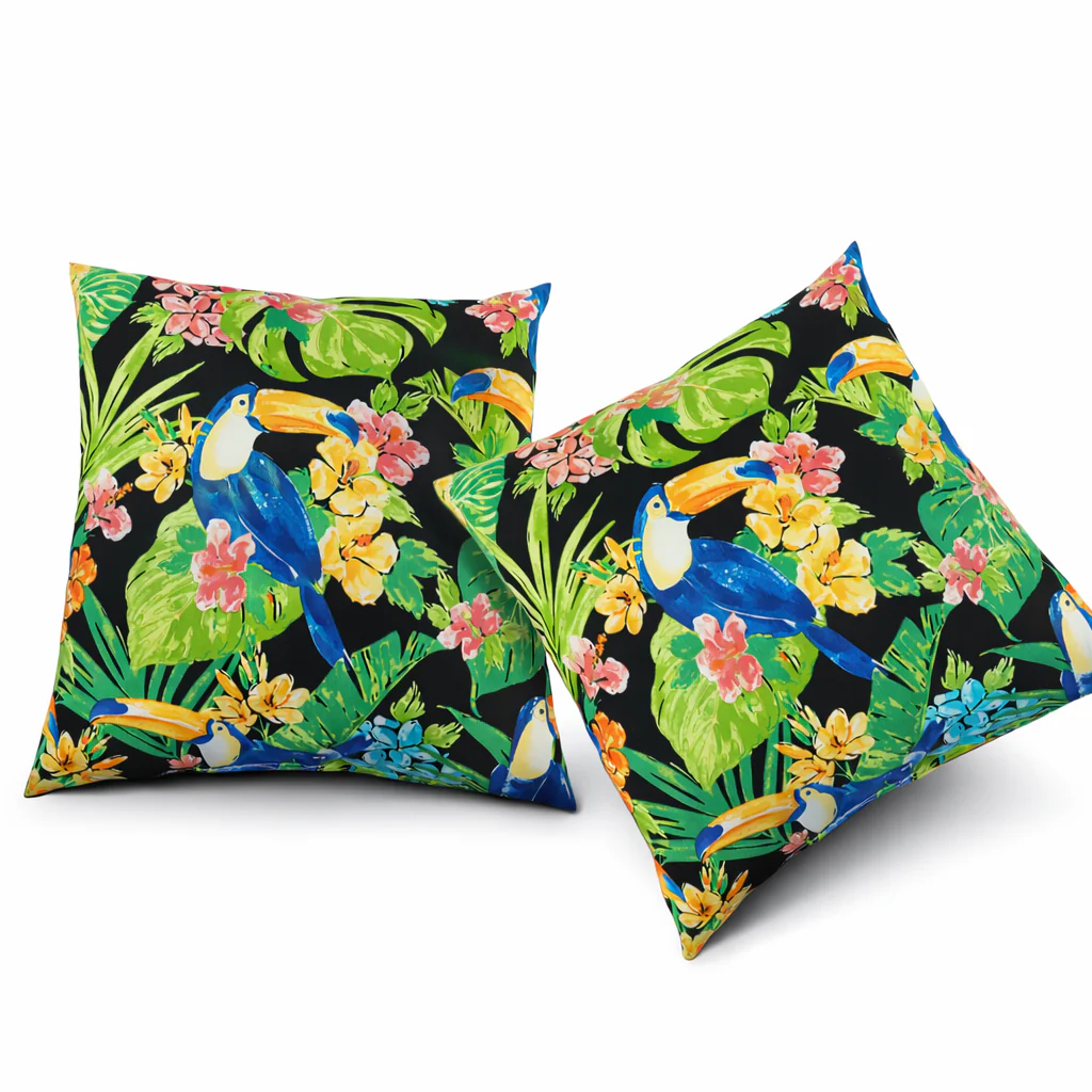 2 Pack Outdoor Throw Pillows, Waterproof & Fade-Resistant Patio Cushions - Image 3
