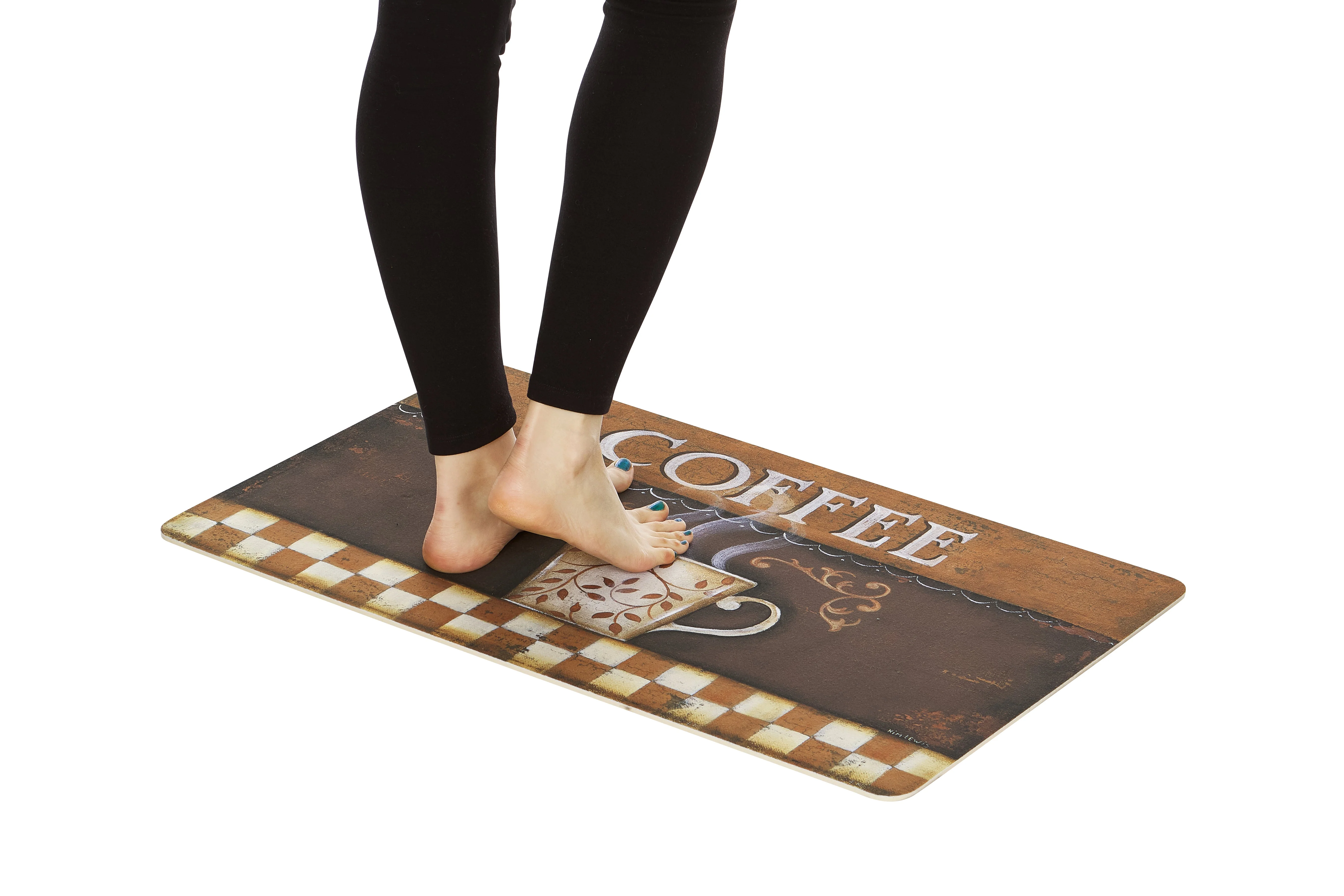 2-Pack Premium Comfort Kitchen Mats (Vintage Coffee) - Image 2