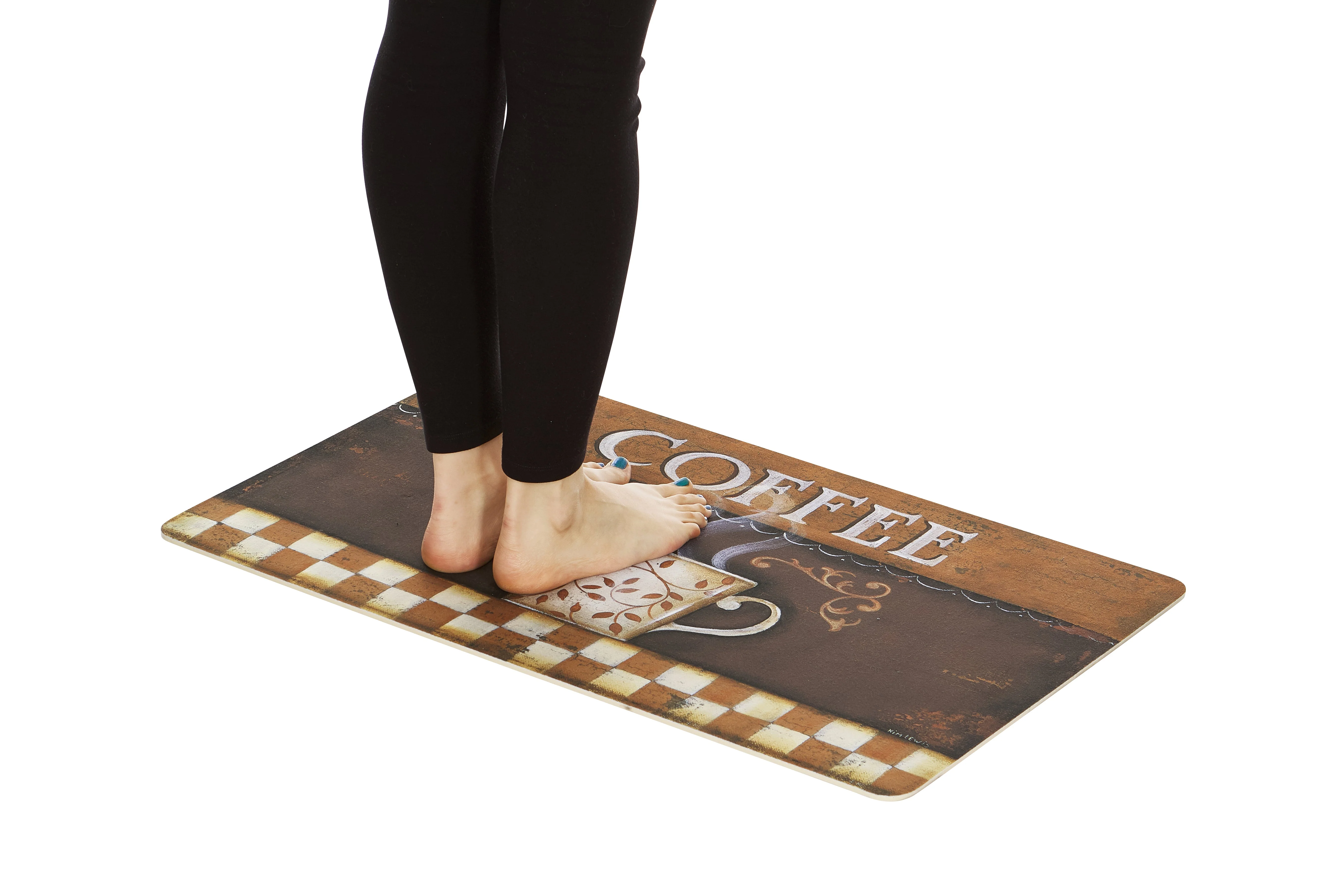 2-Pack Premium Comfort Kitchen Mats (Vintage Coffee) - Image 4