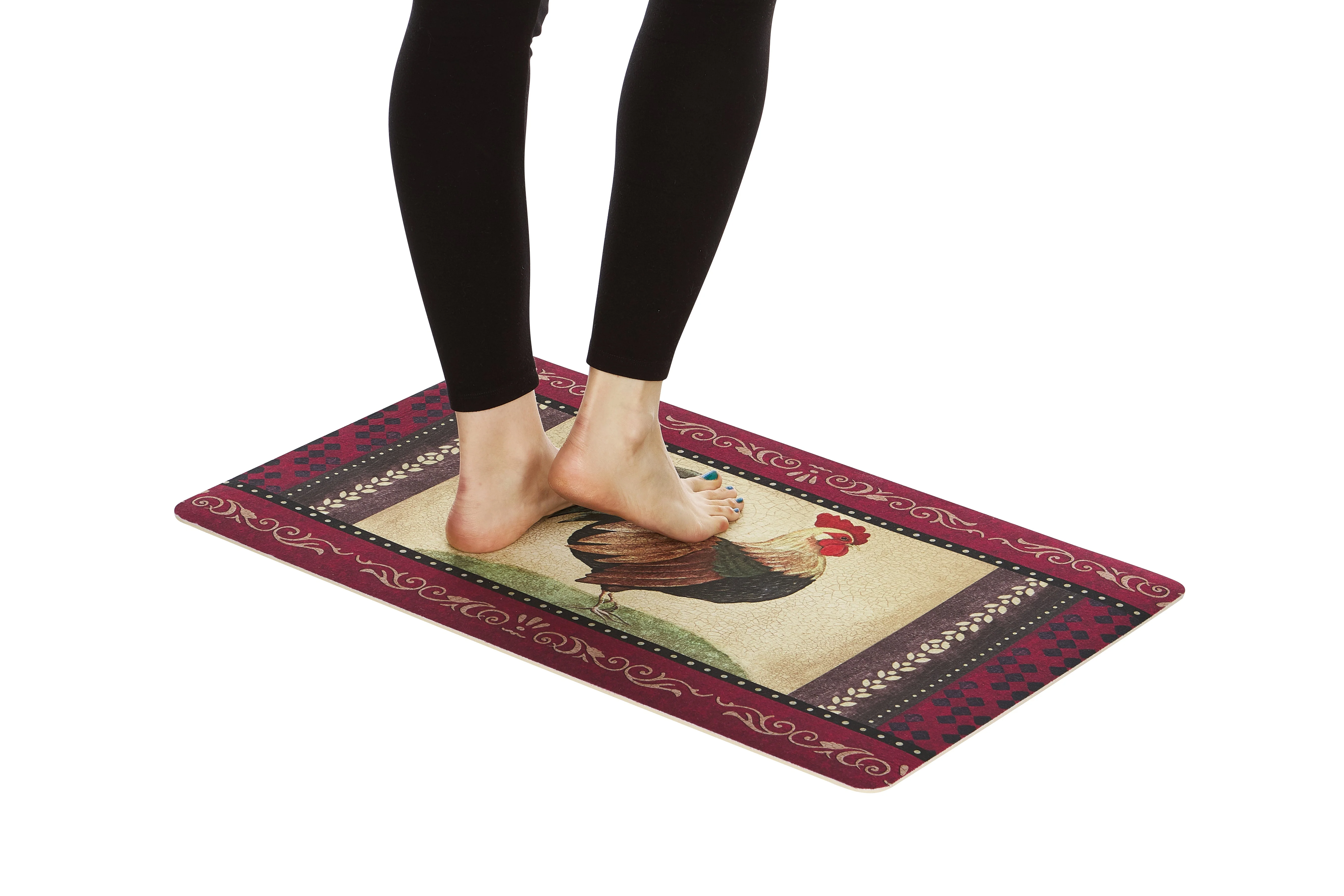 2-Pack Premium Comfort Kitchen Mats (Vintage Rooster) - Image 3