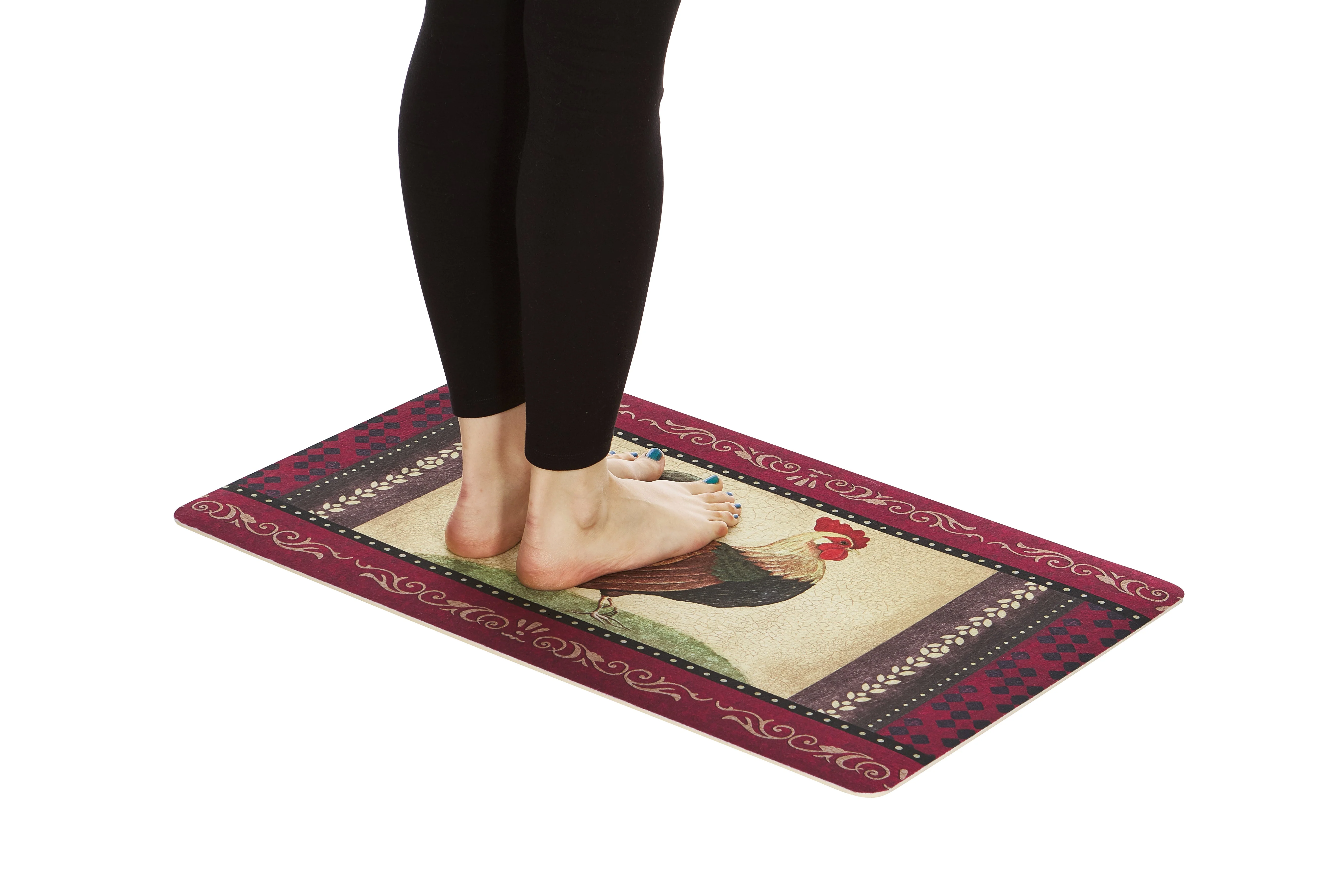 2-Pack Premium Comfort Kitchen Mats (Vintage Rooster) - Image 4