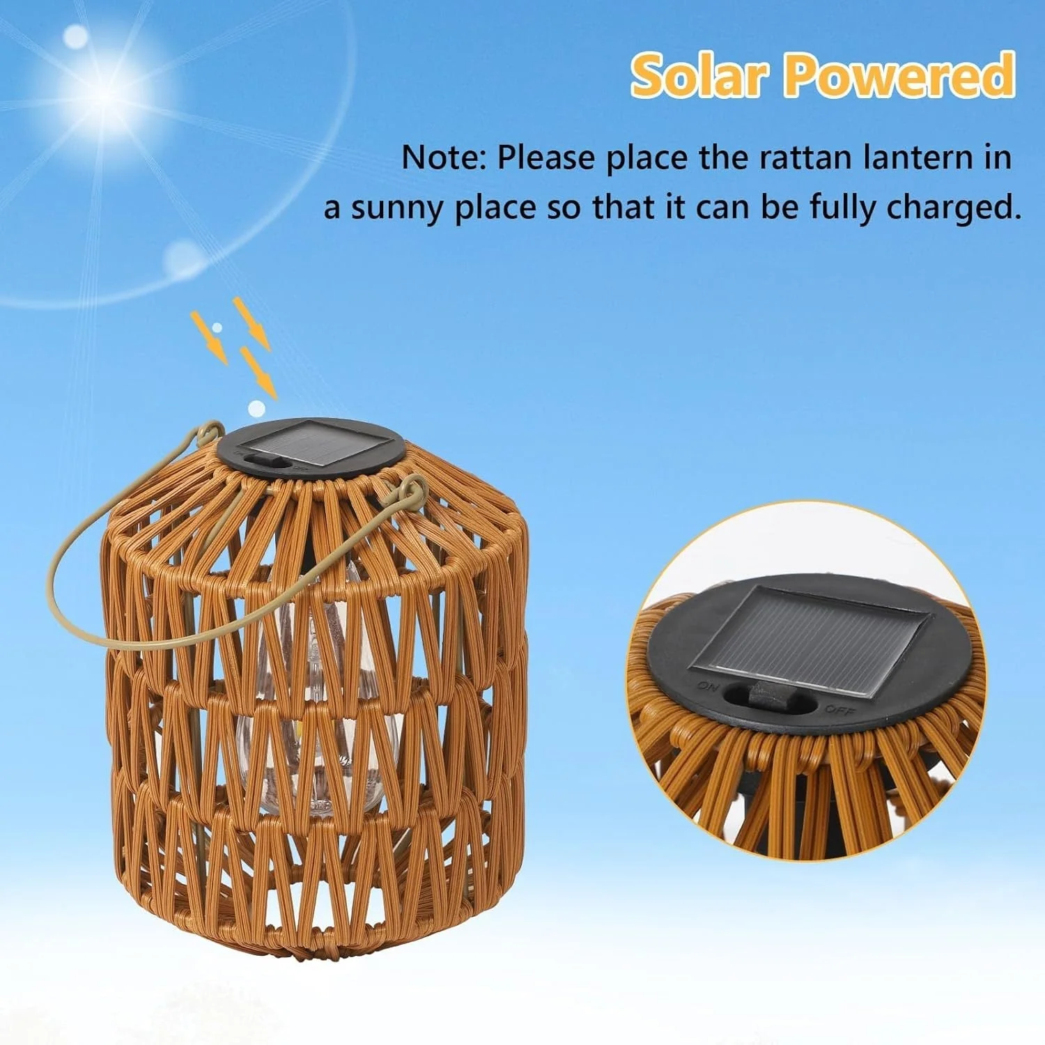 2 Pack Solar Lanterns Outdoor Waterproof - Image 2