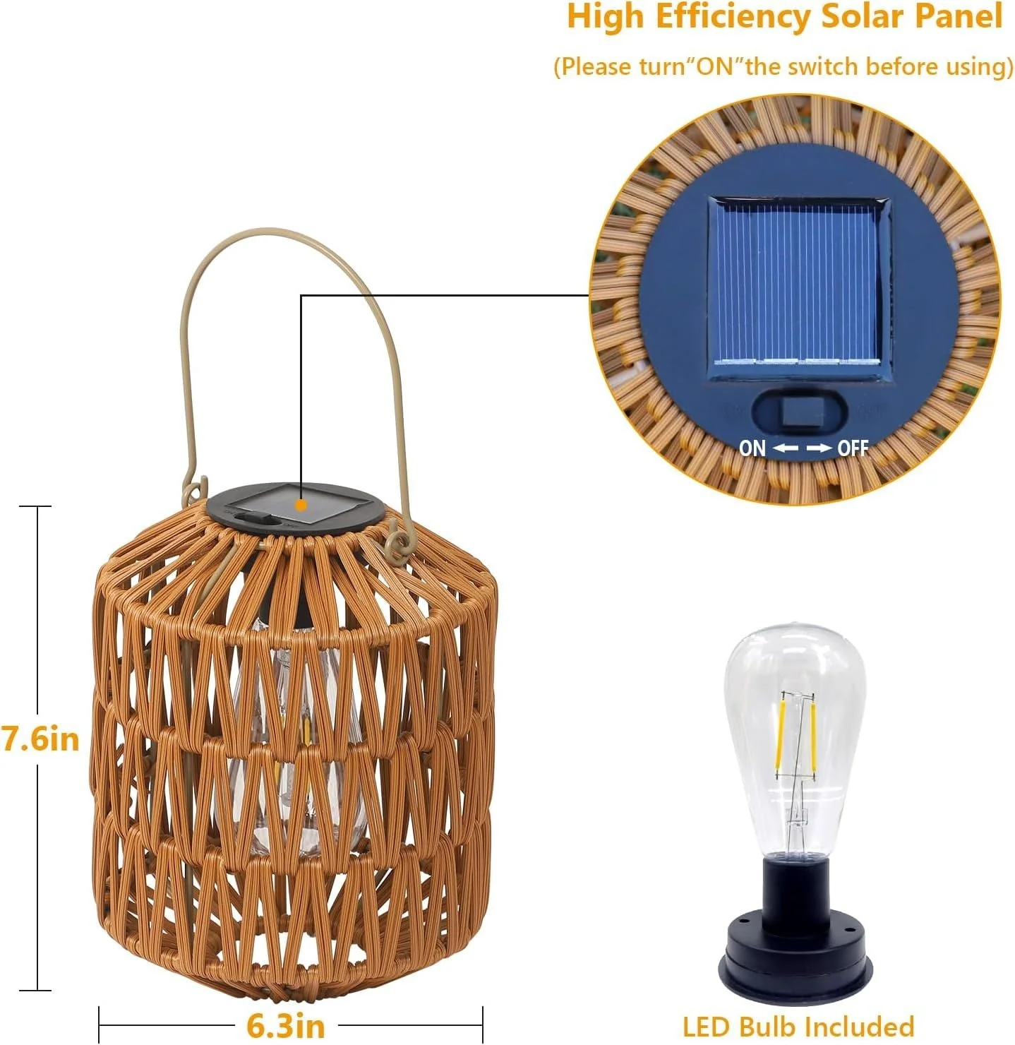2 Pack Solar Lanterns Outdoor Waterproof - Image 4