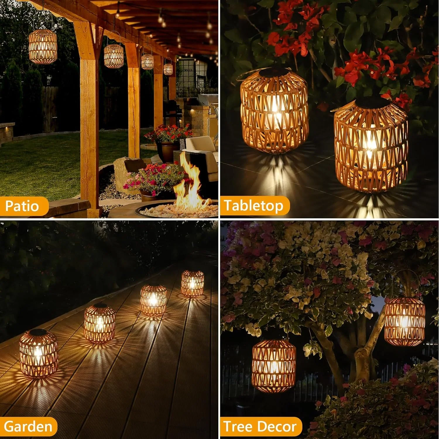 2 Pack Solar Lanterns Outdoor Waterproof - Image 5