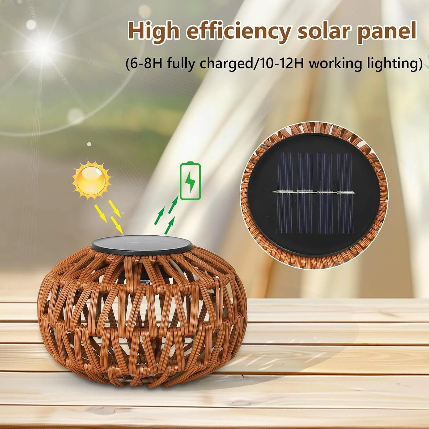 2 Pack Solar Lanterns Outdoor Waterproof Table Lamp Decor - Image 3