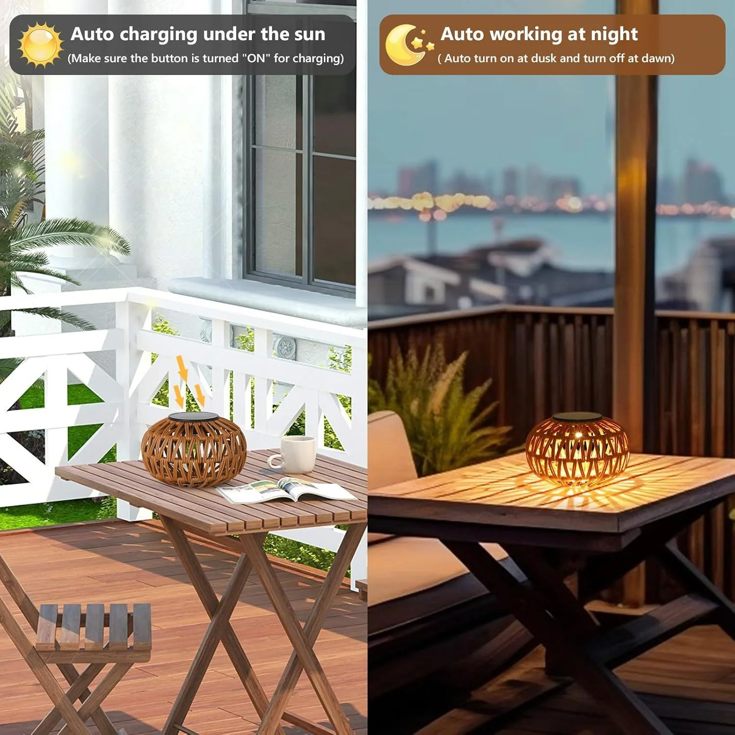 2 Pack Solar Lanterns Outdoor Waterproof Table Lamp Decor - Image 6
