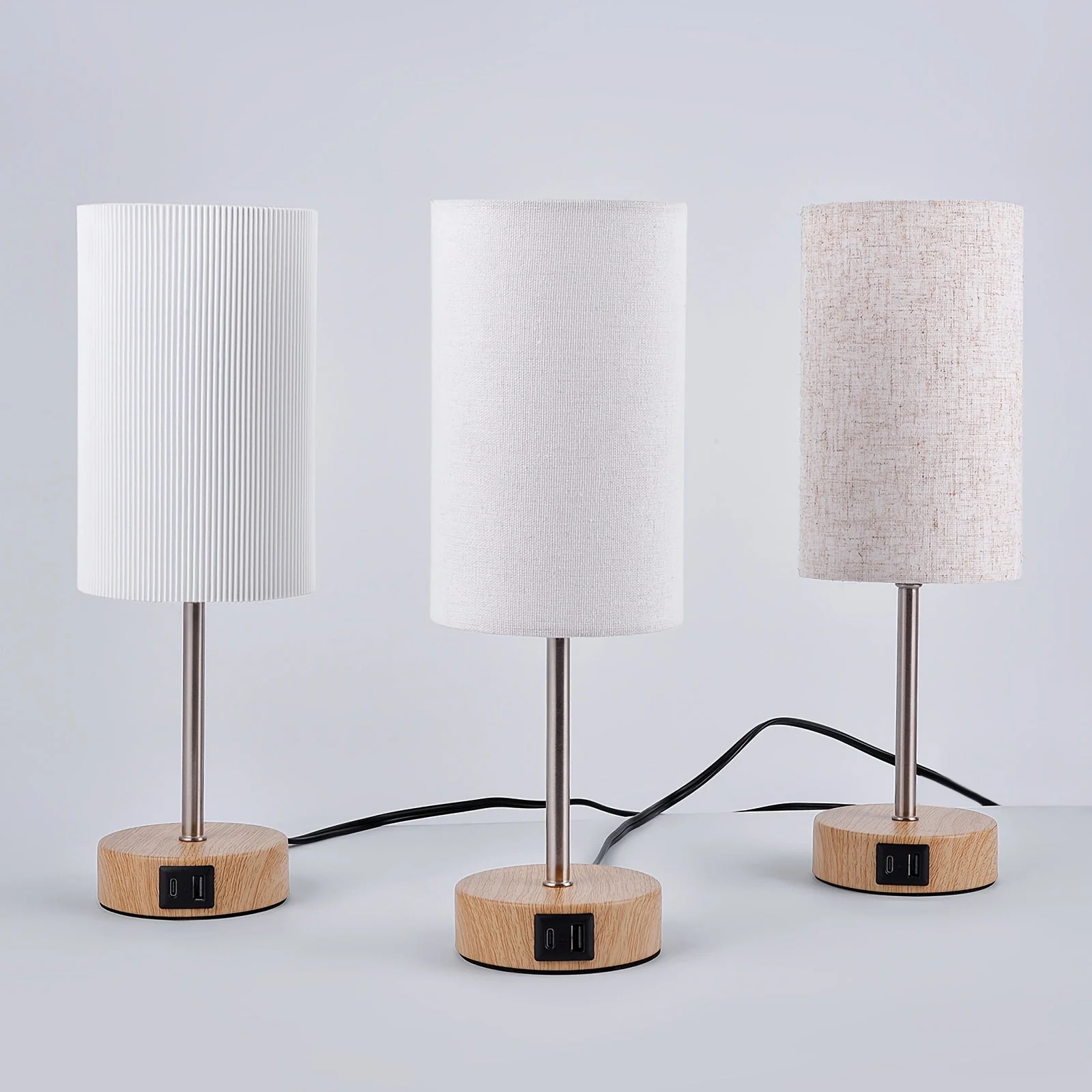 2-Pack Touch Control USB Table Lamps – 3-Way Dimmable LED Bedside Light Set - Image 8