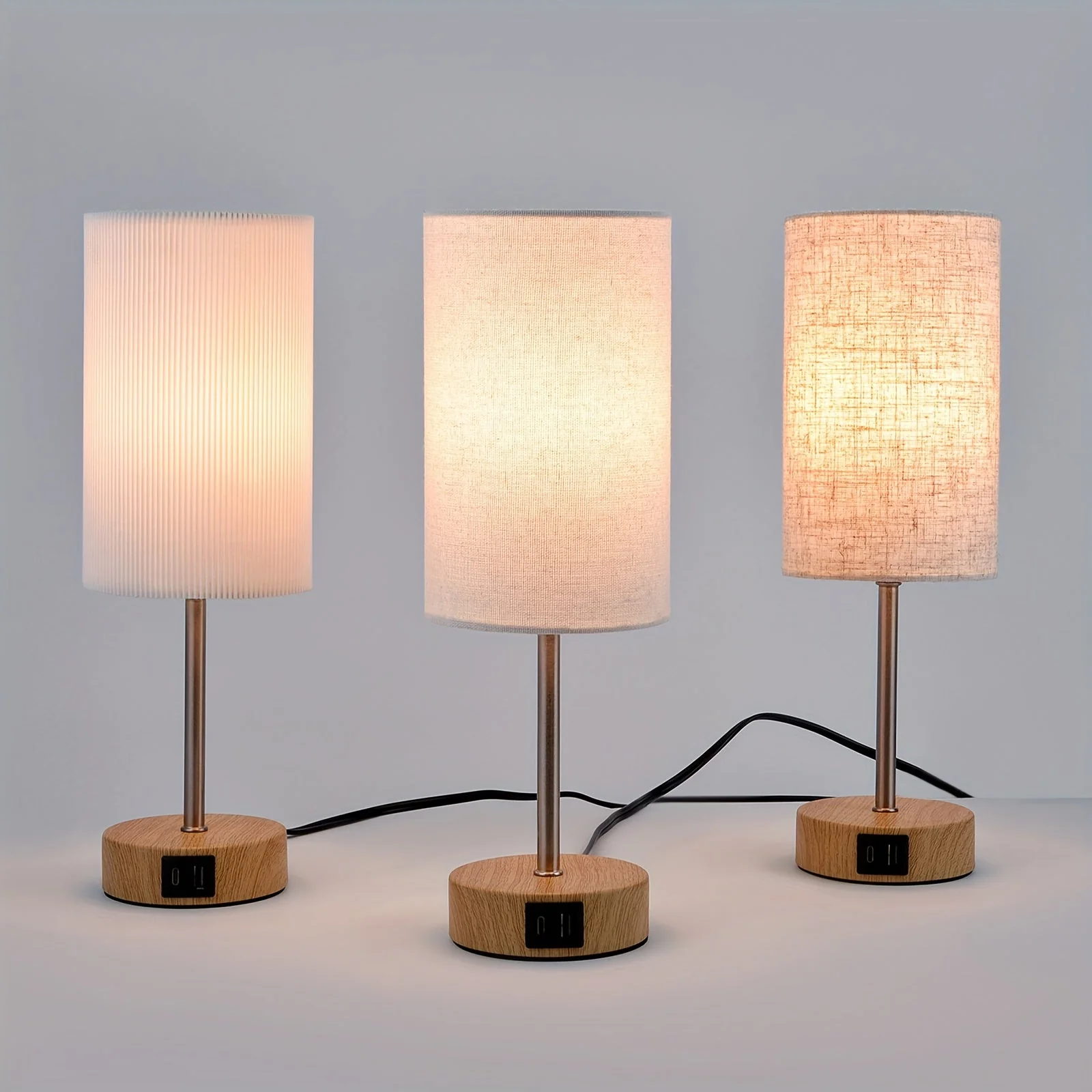 2-Pack Touch Control USB Table Lamps – 3-Way Dimmable LED Bedside Light Set - Image 9