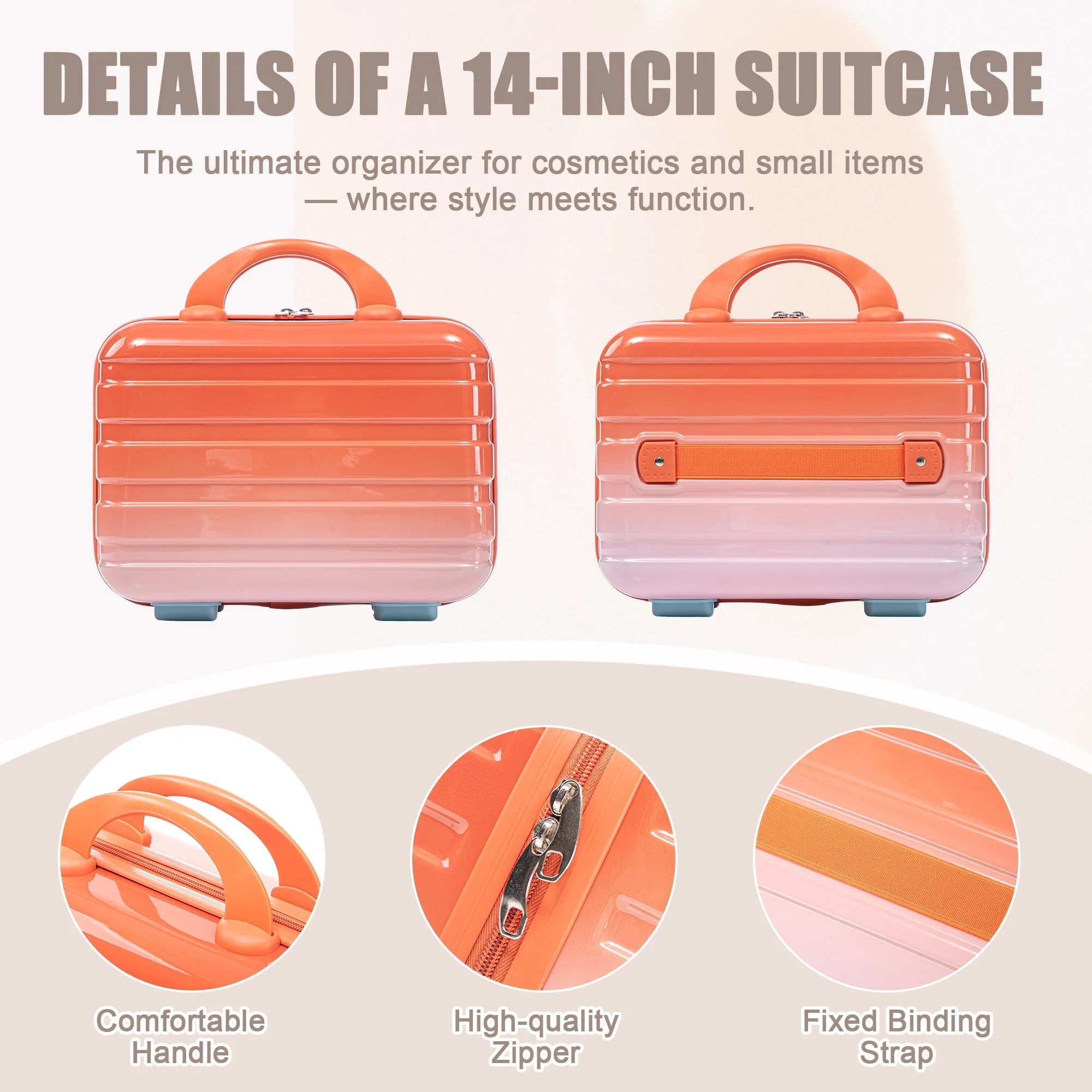 2 Pc PC Spinner Wheel Luggage Set with Gradient Color and Lock - Image 9
