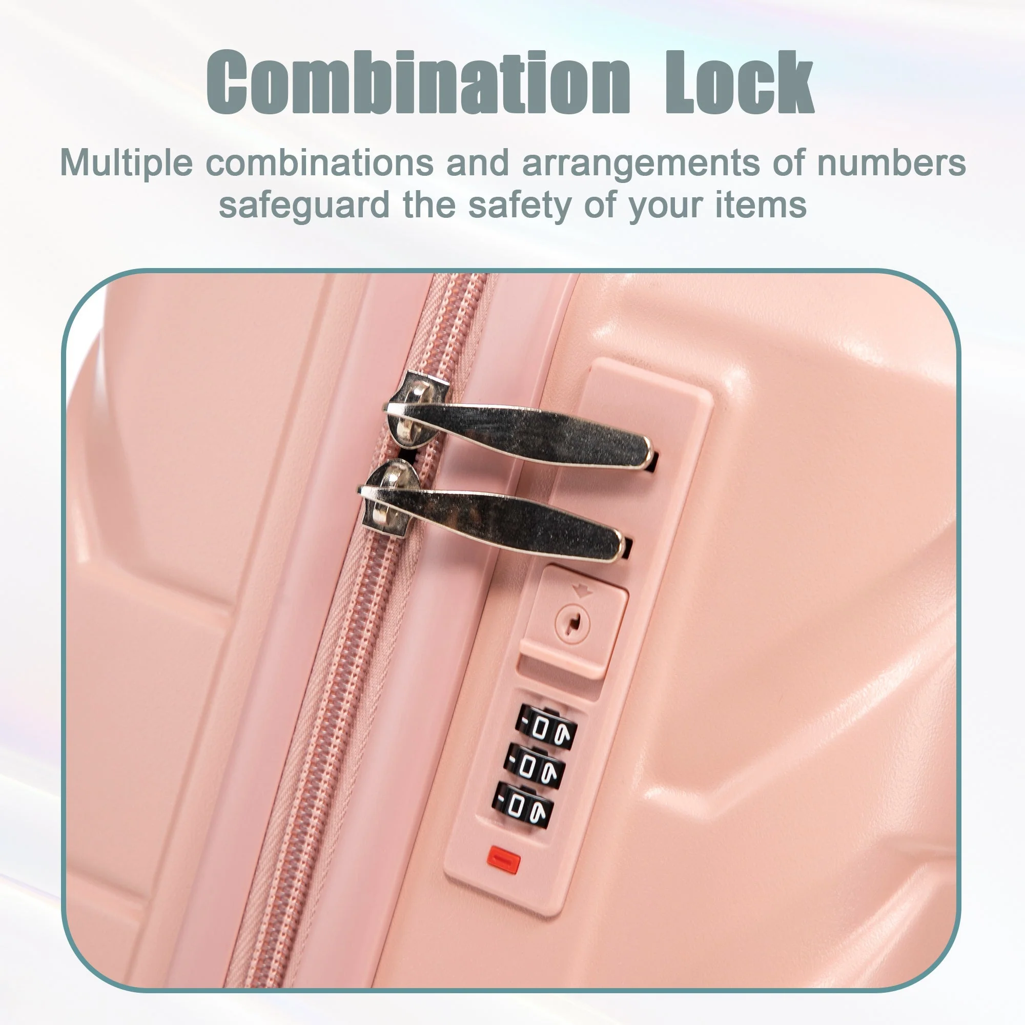 2-Piece ABS Spinner Wheel Luggage Set with Combination Lock - Image 10