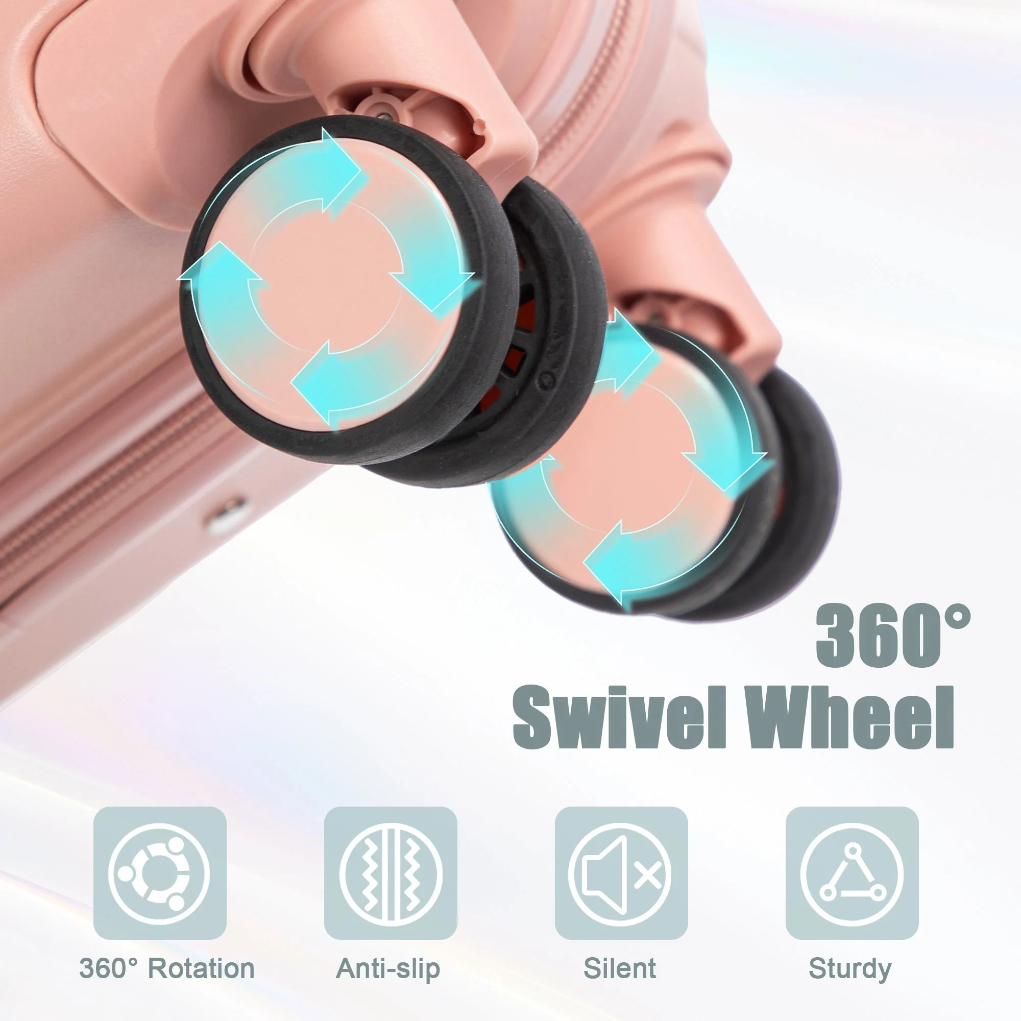 2-Piece ABS Spinner Wheel Luggage Set with Combination Lock - Image 11