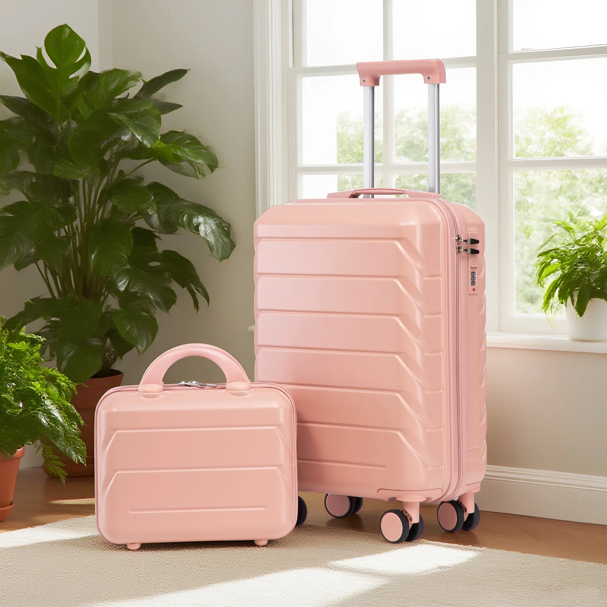 2-Piece ABS Spinner Wheel Luggage Set with Combination Lock - Image 5